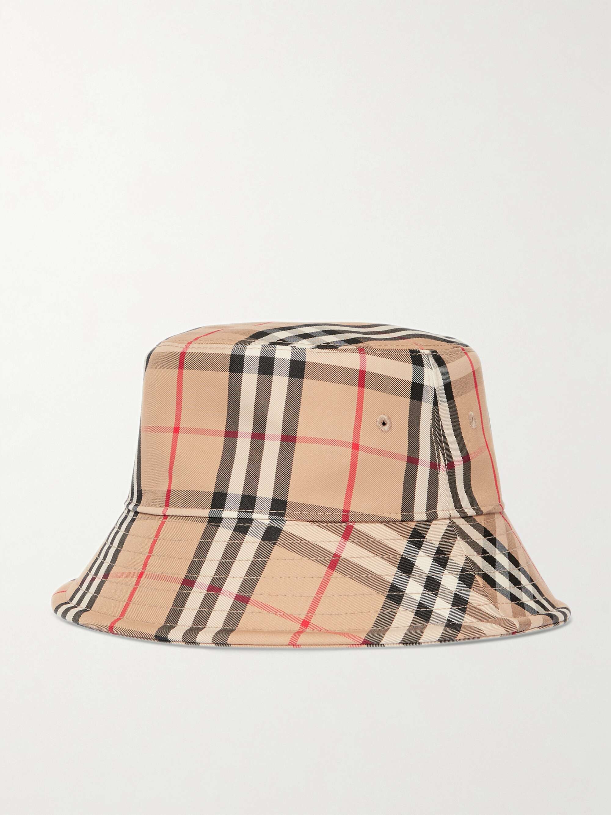 BURBERRY Checked cotton-blend twill bucket hat | NET-A-PORTER