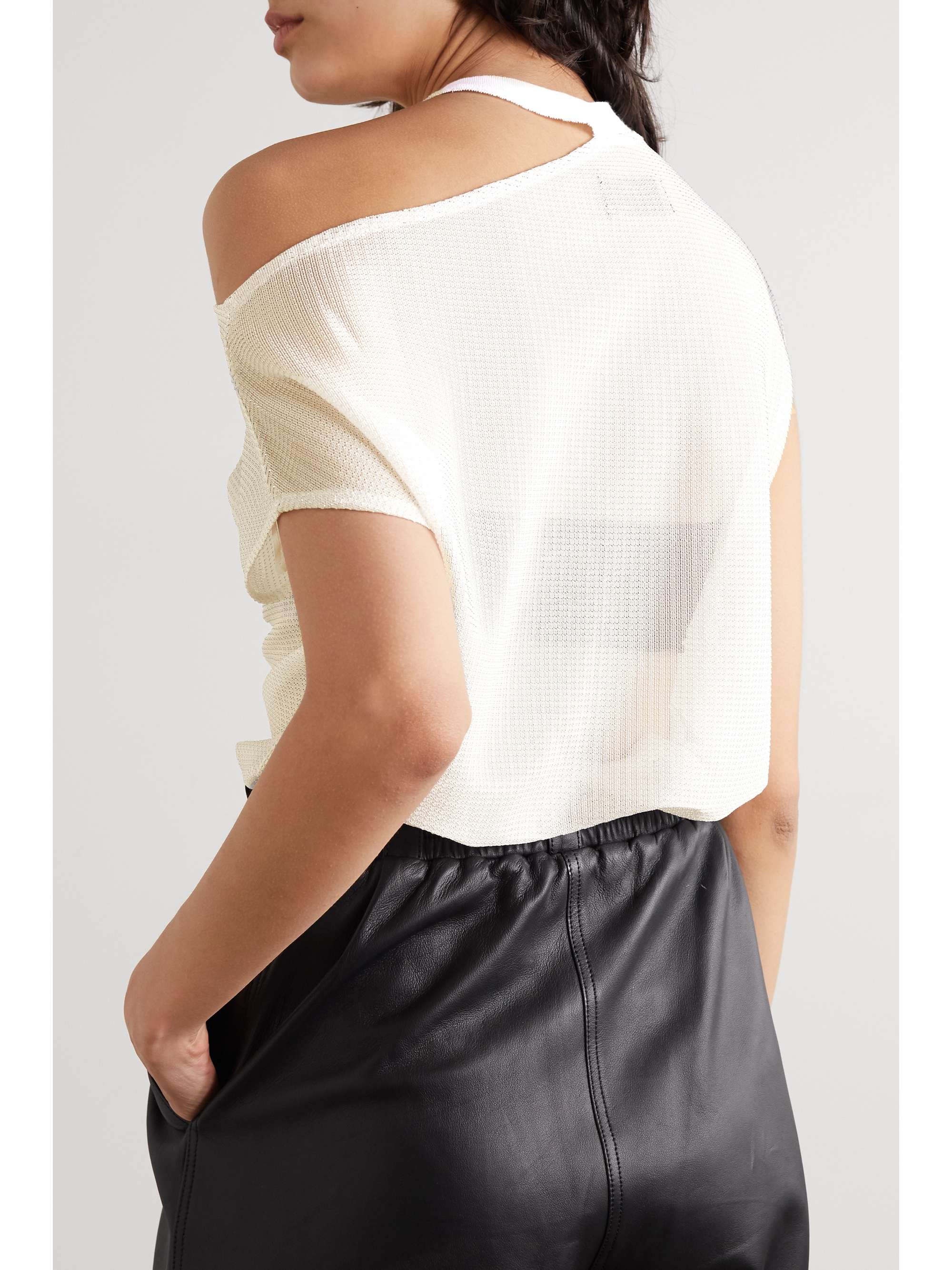 RTA Axel cutout ribbed-knit top