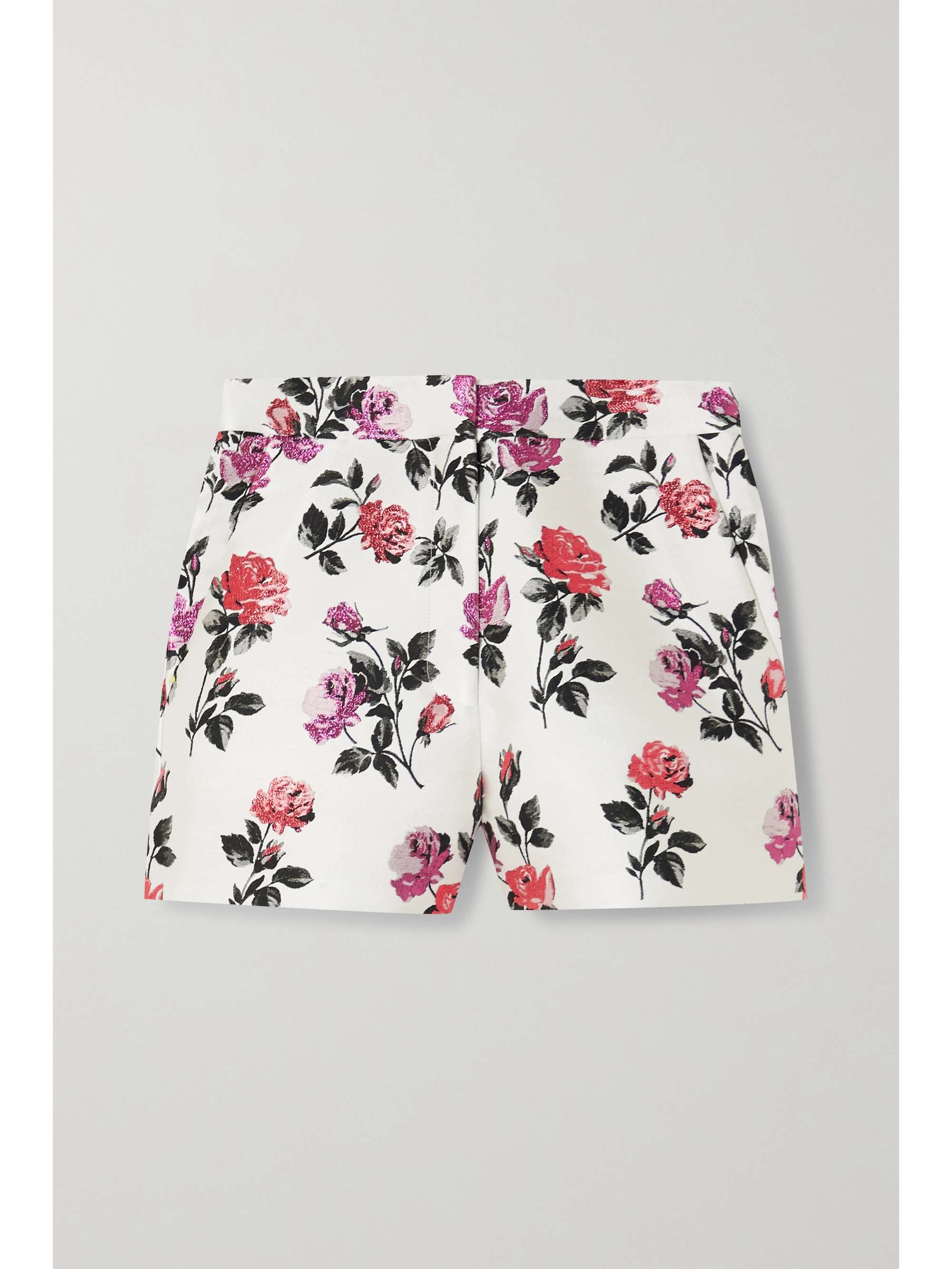 white metallic shorts