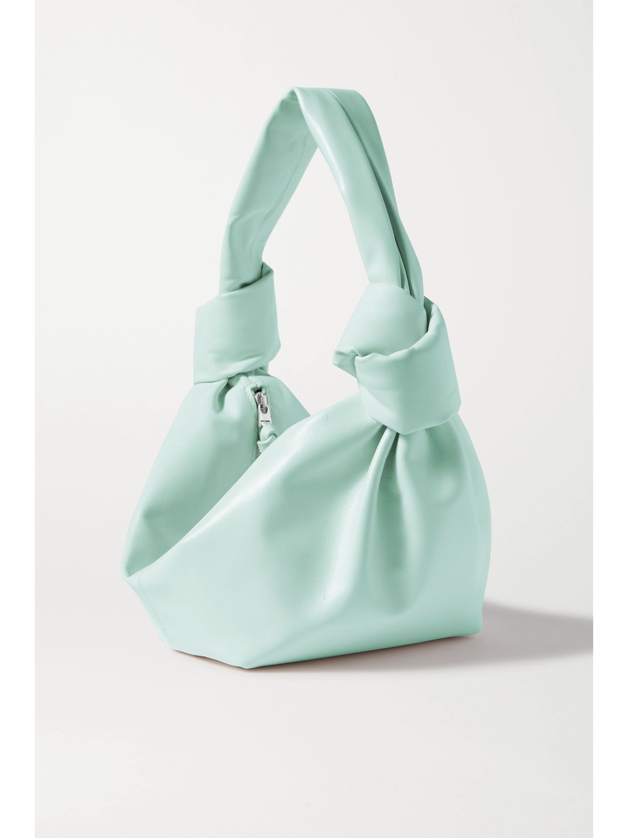 Blue Jodie Mini Knotted Leather Tote Bottega Veneta Net A Porter