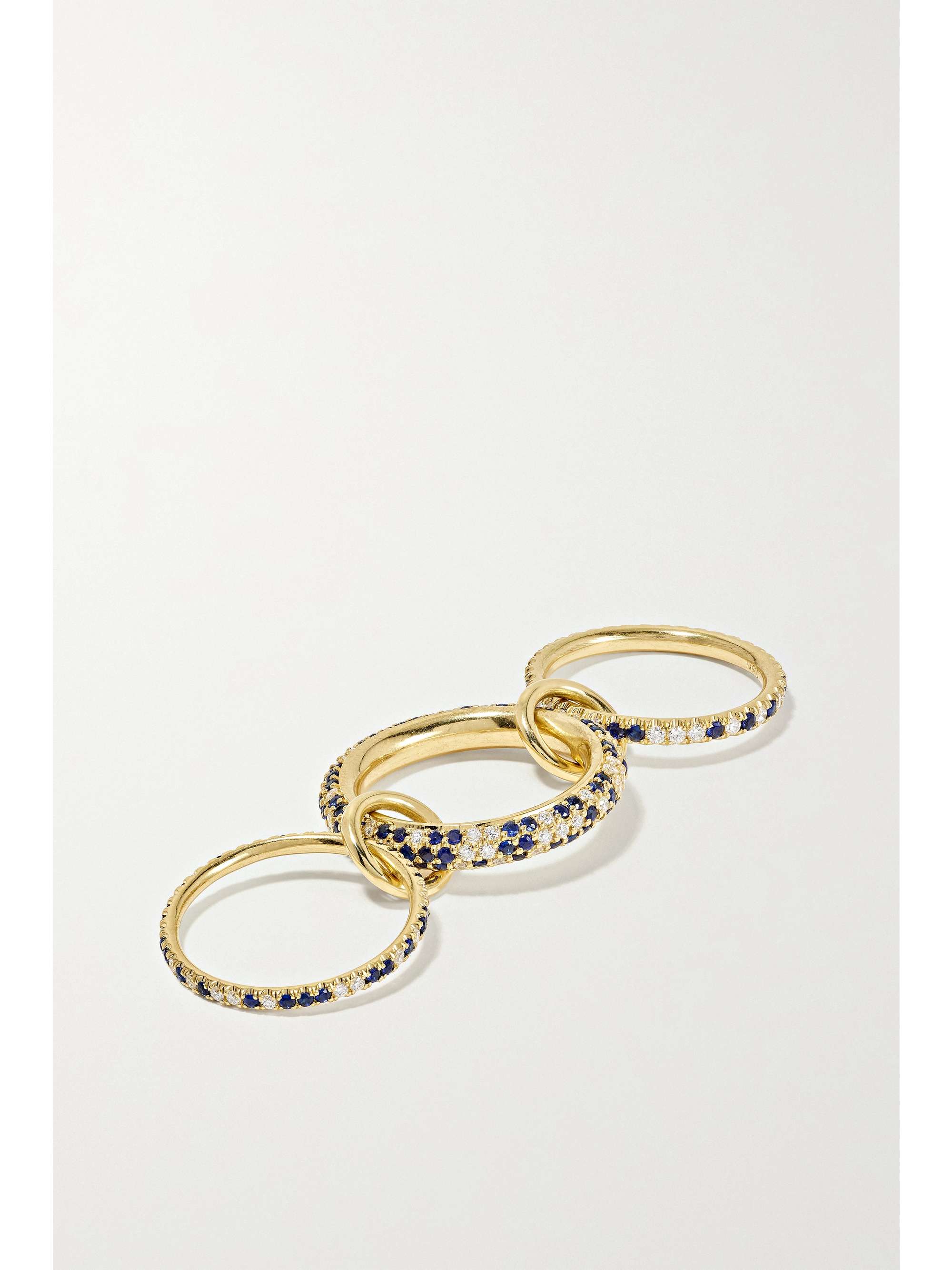 SPINELLI KILCOLLIN Nova 18-karat gold, sapphire and diamond rings