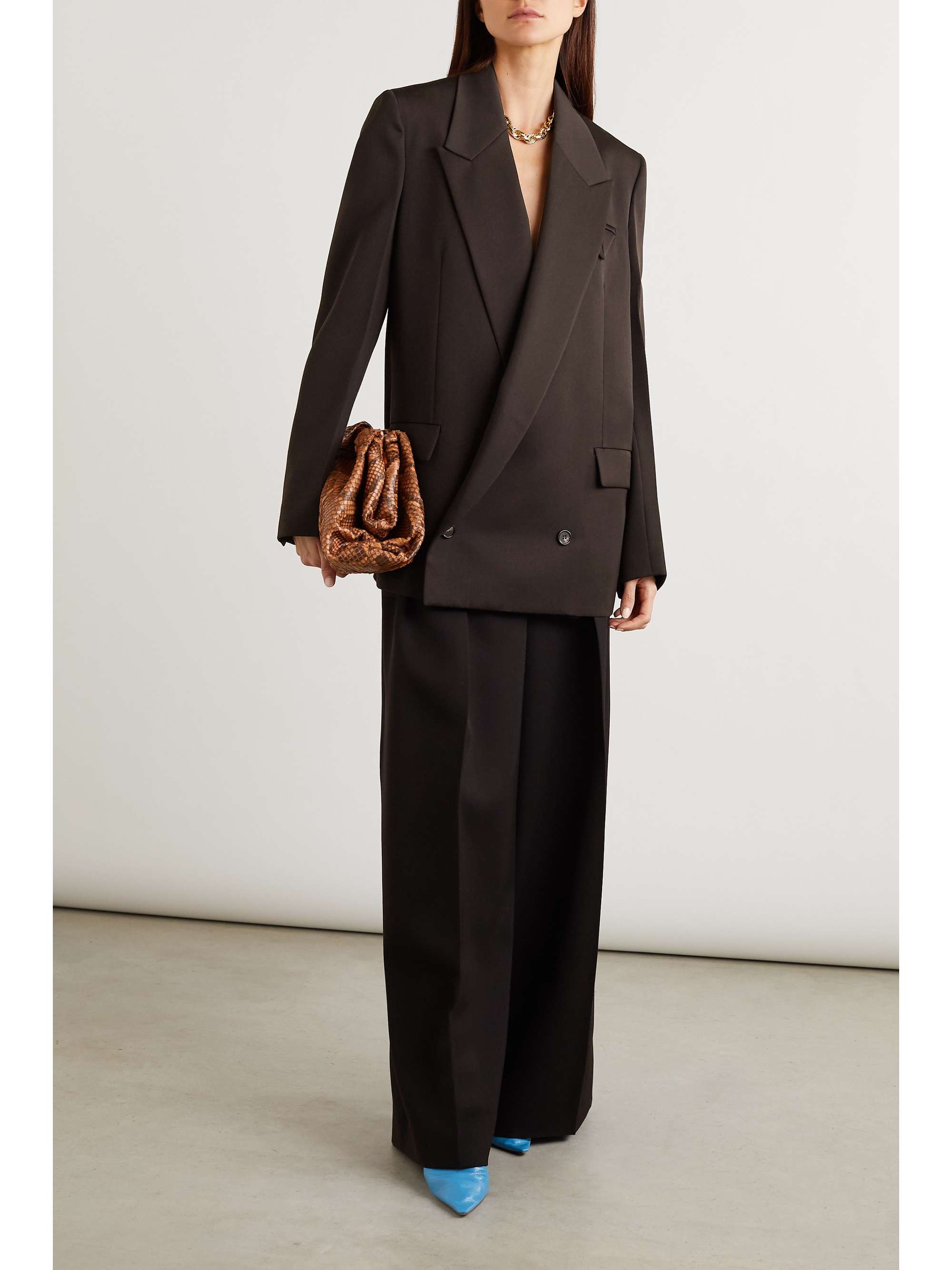 double breasted oversized blazer