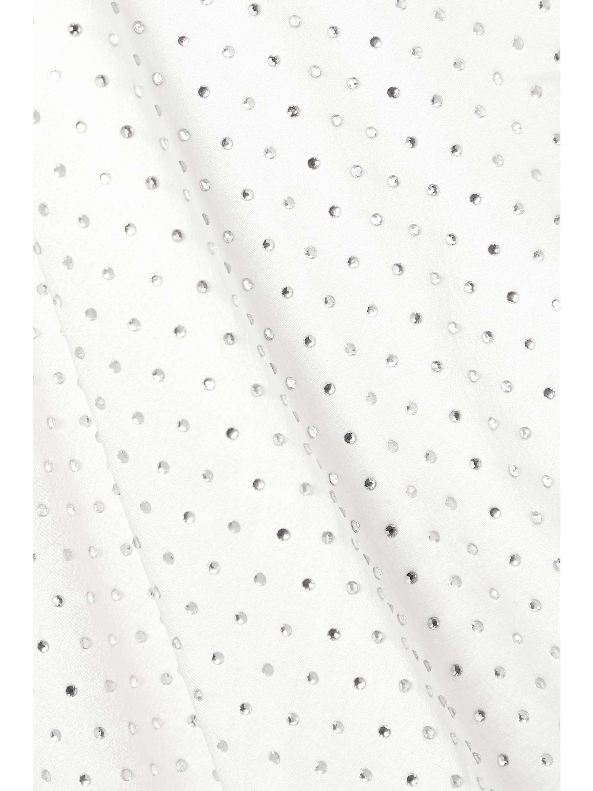 RETROFÊTE Marlene crystal-embellished draped silk-satin maxi dress