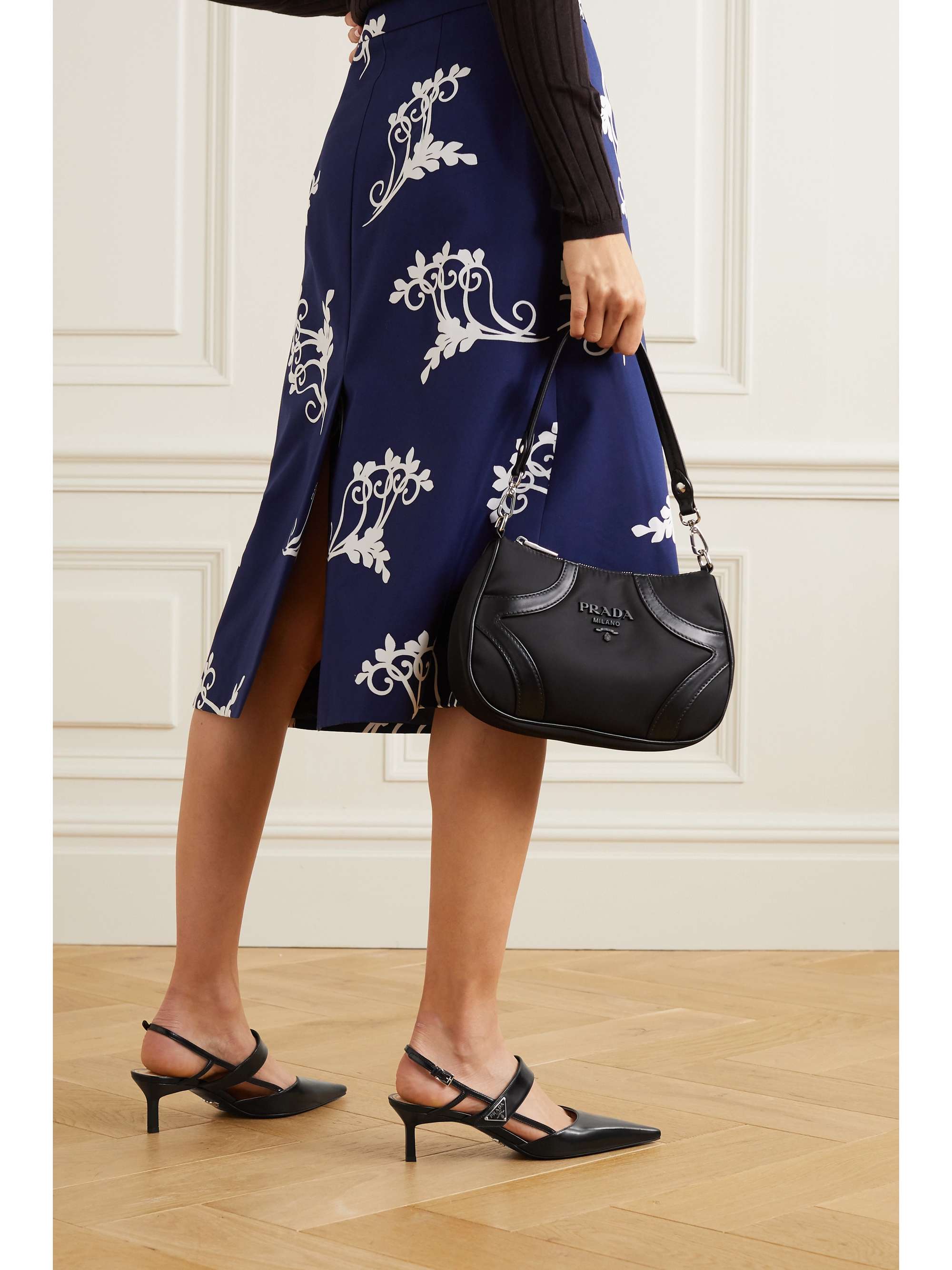 prada leather slingback pumps