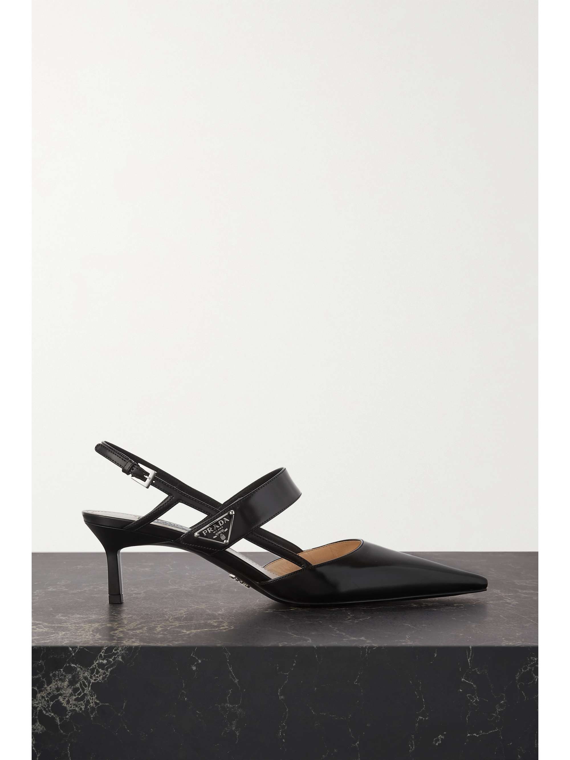 prada logo heels