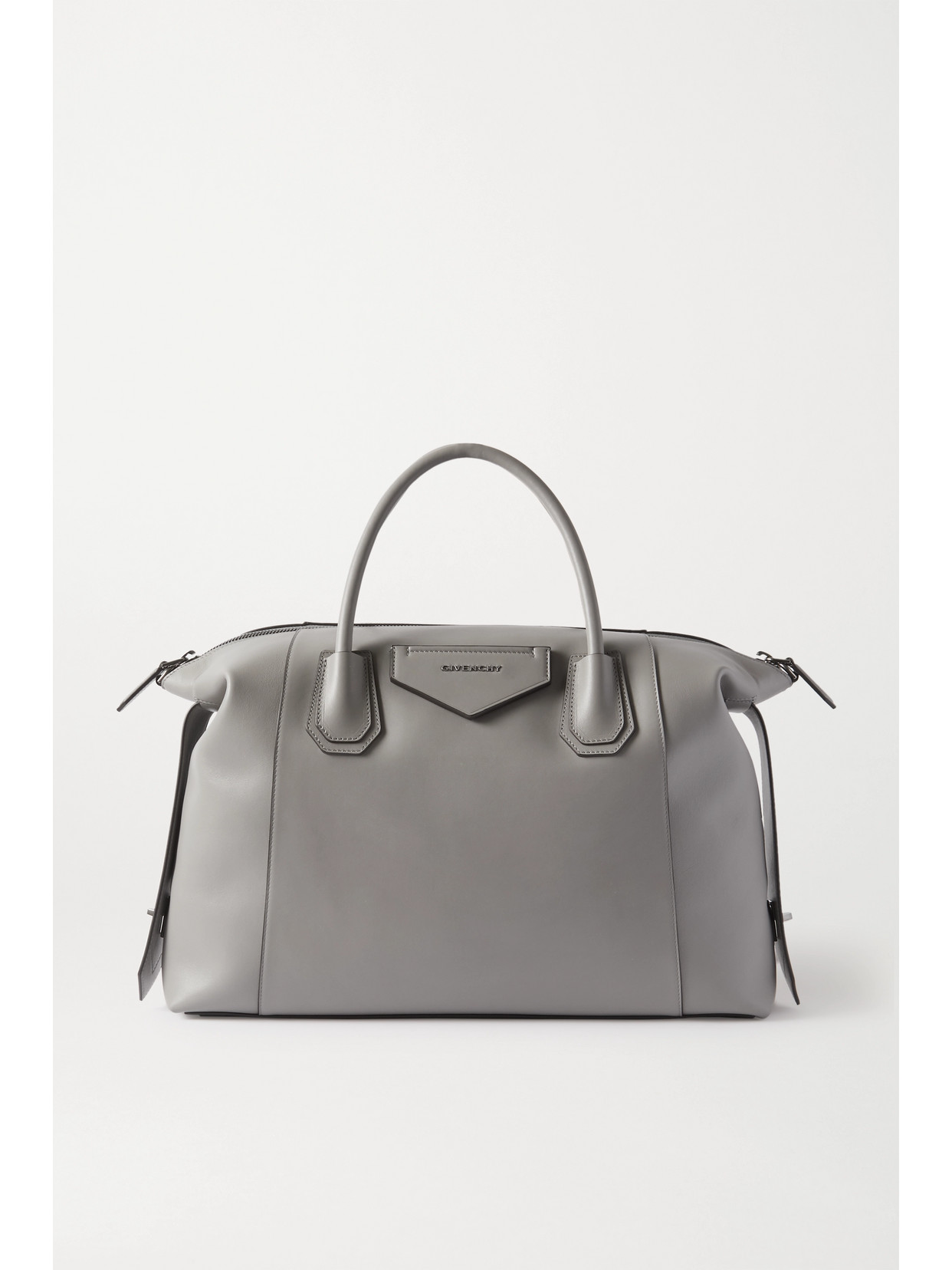 Givenchy Antigona Soft Medium Leather Tote In Gray