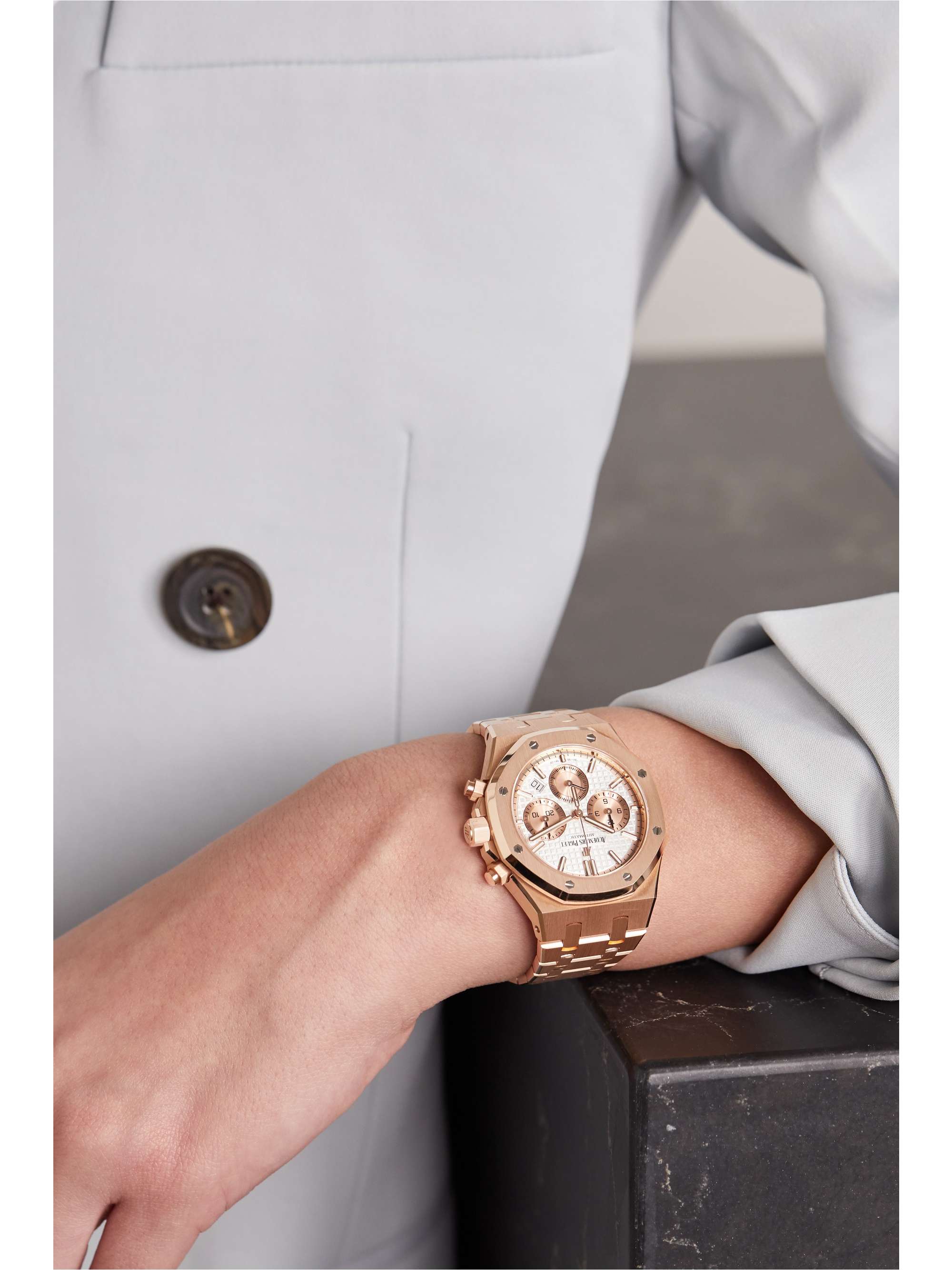 AUDEMARS PIGUET Royal Oak Automatic Chronograph 38mm 18-karat pink gold watch