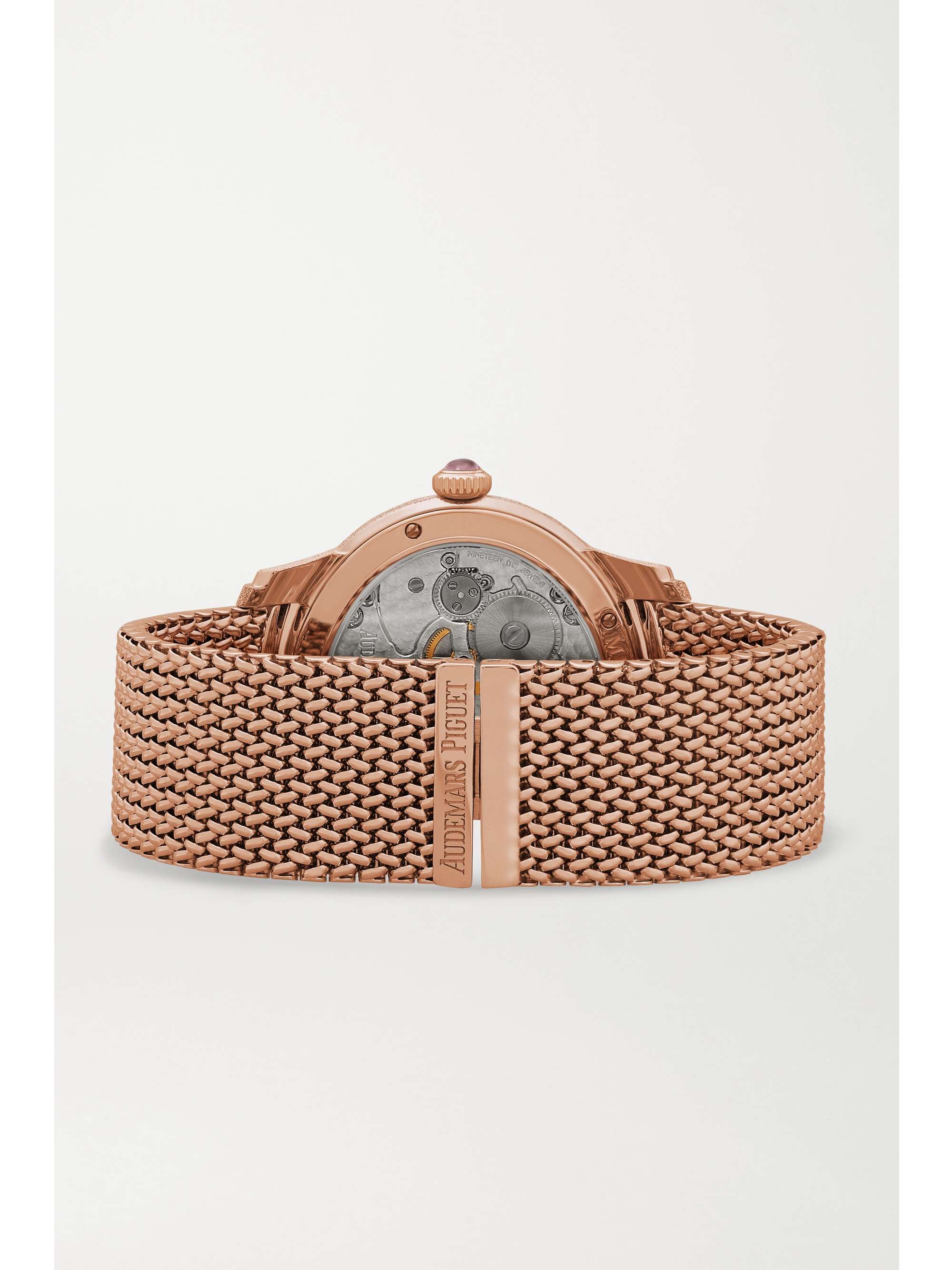 AUDEMARS PIGUET Millenary 39.5mm 18-karat pink gold, diamond and mother-of-pearl watch