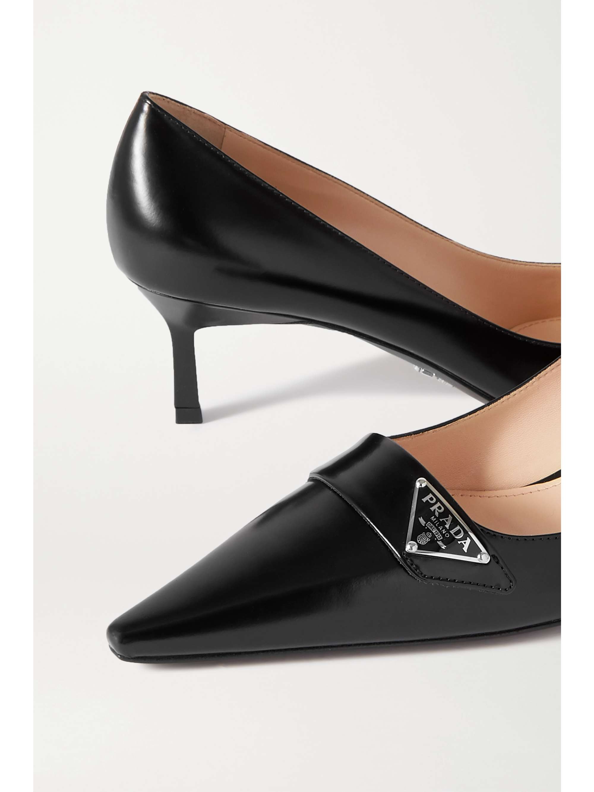 prada logo pumps