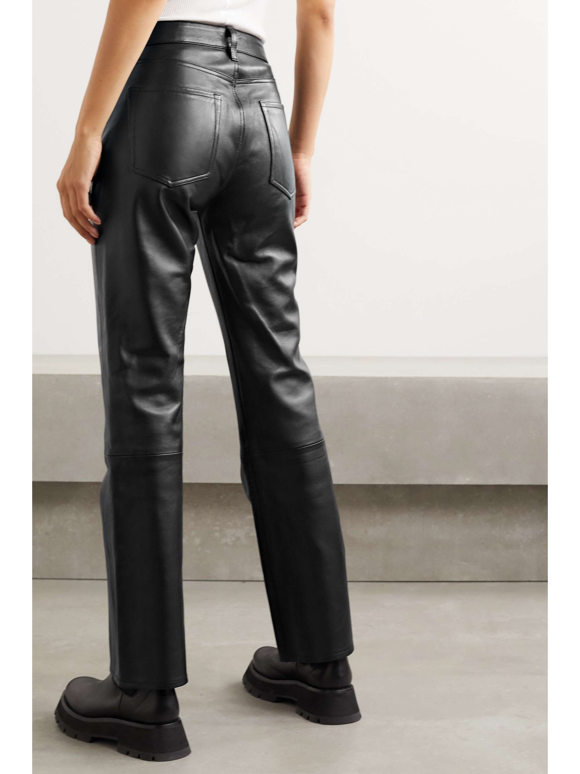 GOLDSIGN Nineties leather straight-leg pants