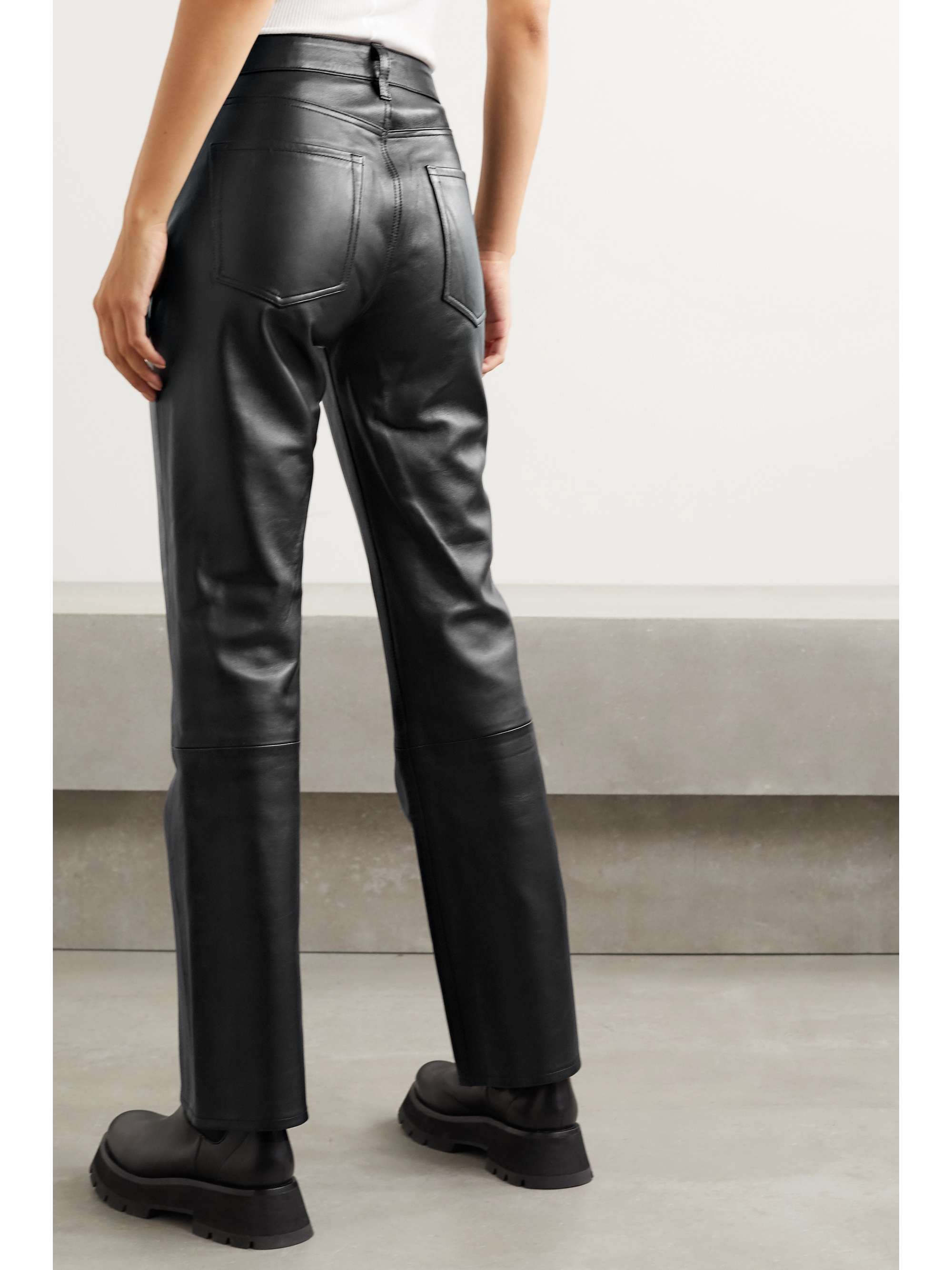 GOLDSIGN Nineties leather straight-leg pants | NET-A-PORTER