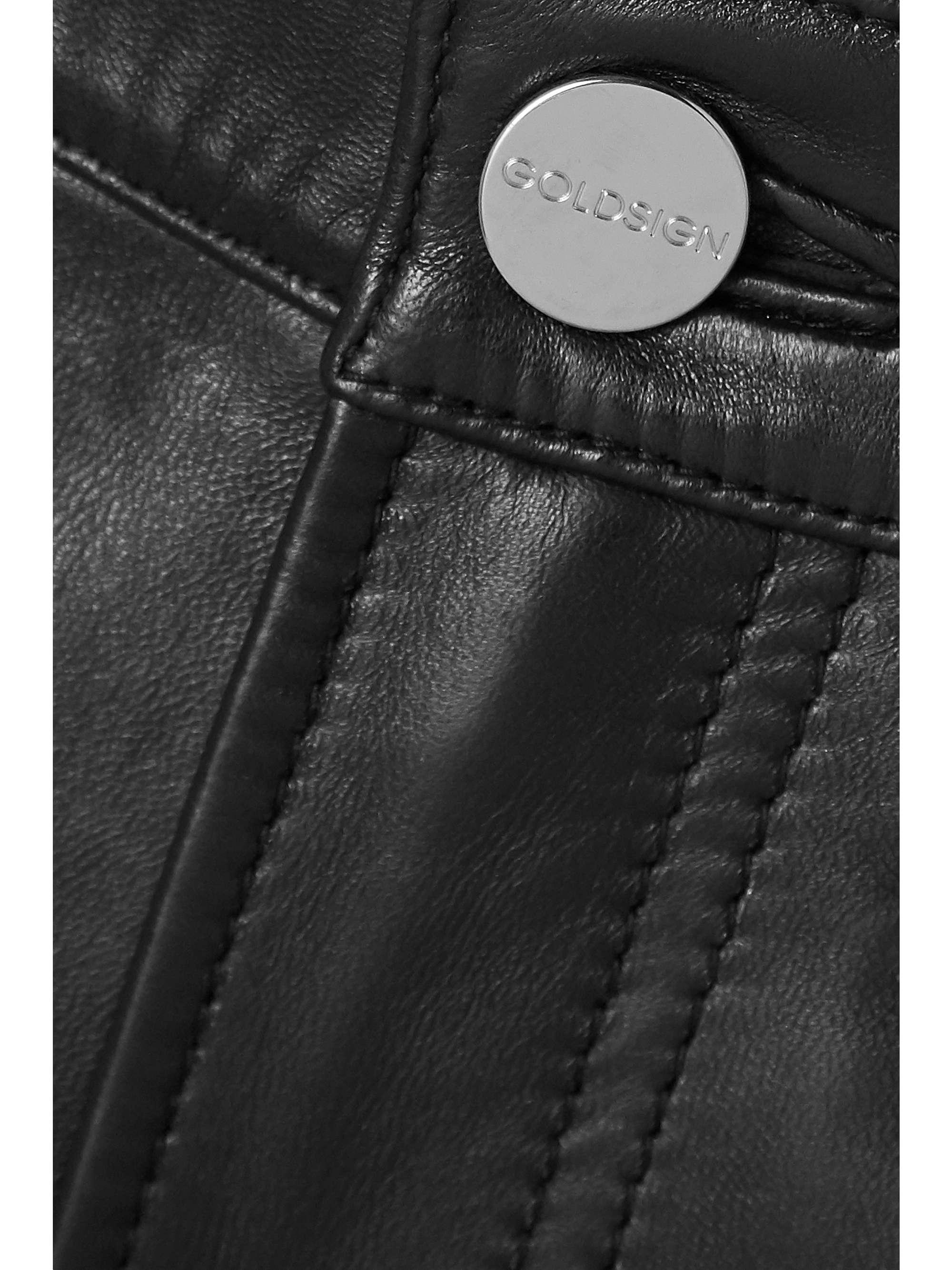 GOLDSIGN Nineties leather straight-leg pants