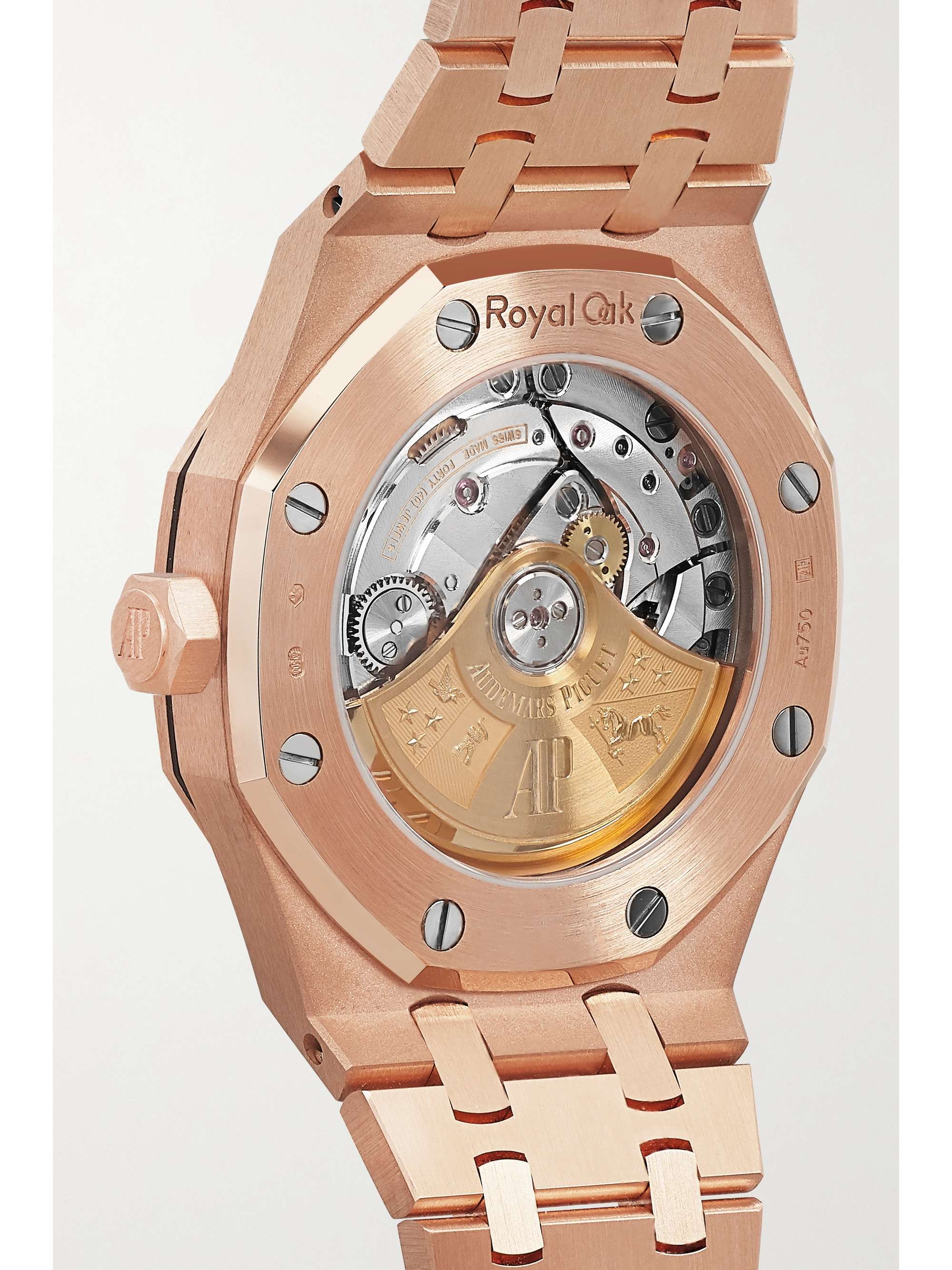 AUDEMARS PIGUET Royal Oak Automatic 37mm 18-karat pink gold and diamond watch