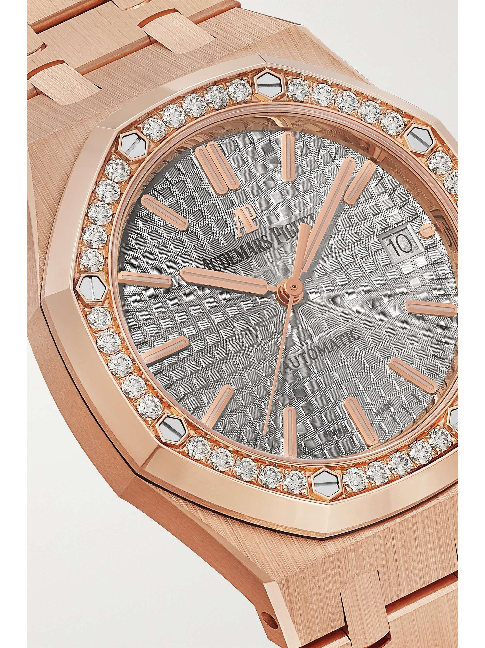 AUDEMARS PIGUET Royal Oak Automatic 37mm 18-karat pink gold and diamond watch