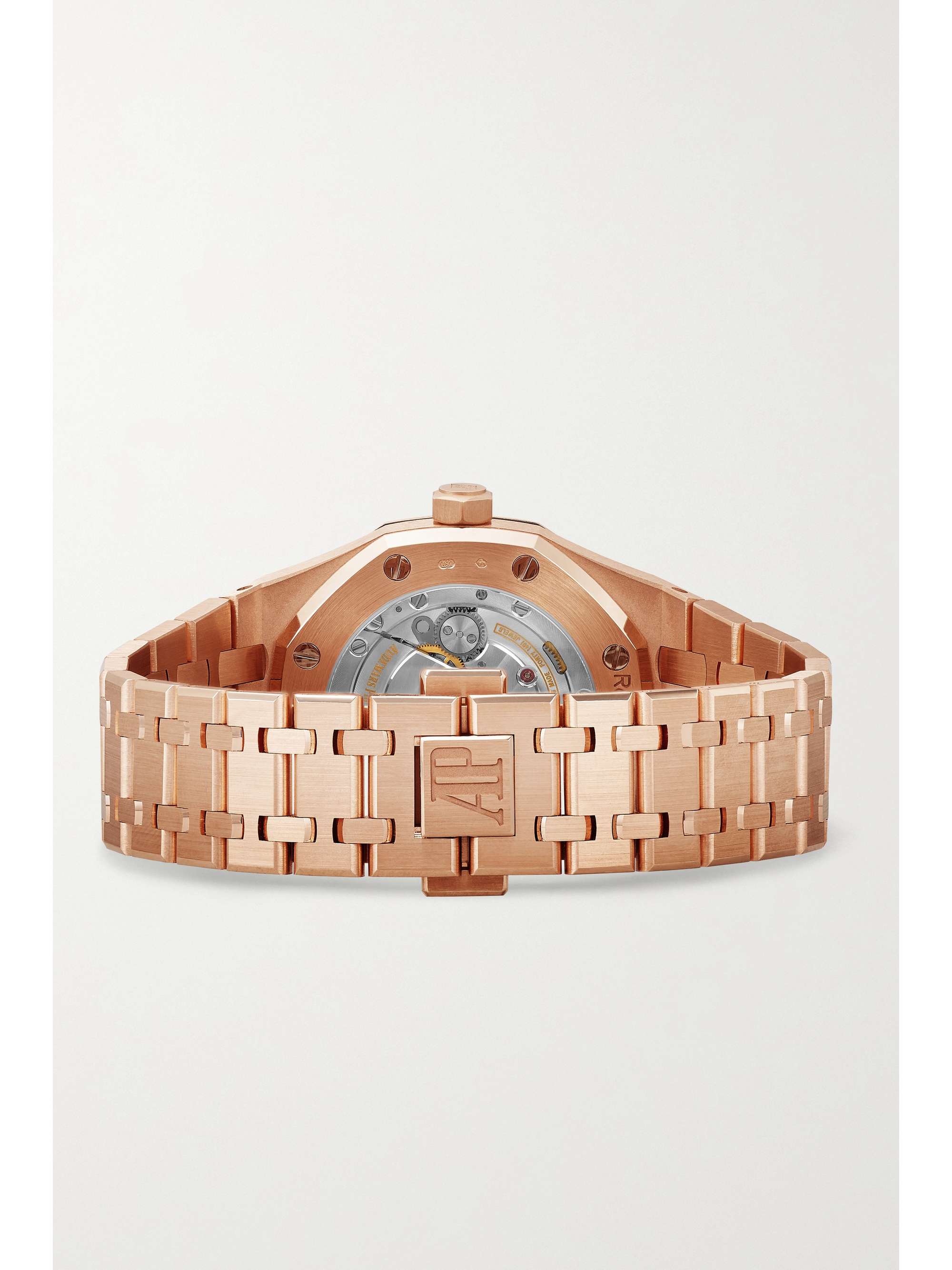 Royal Oak Automatic 37mm 18 karat pink gold and diamond watch rose gold One Size