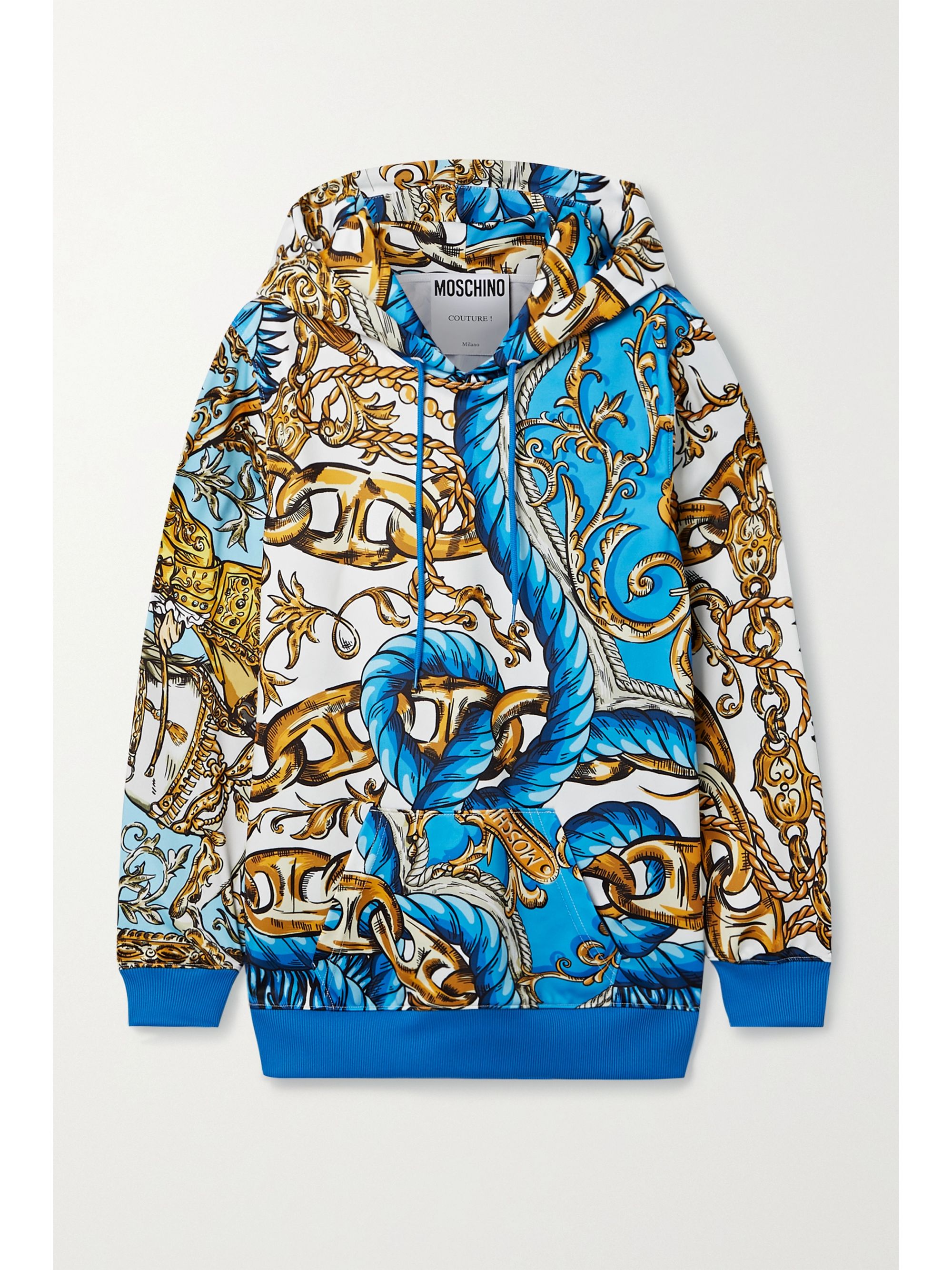 yellow moschino hoodie