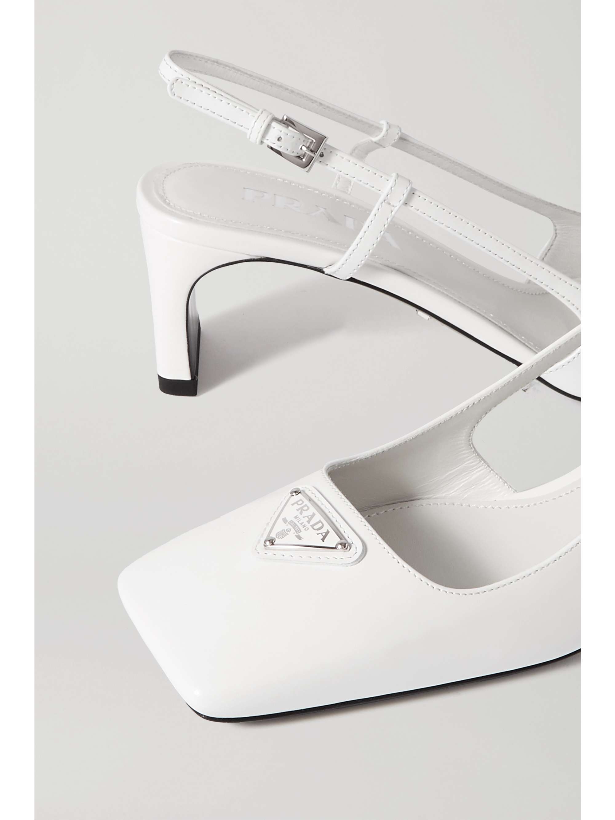 prada white slingback