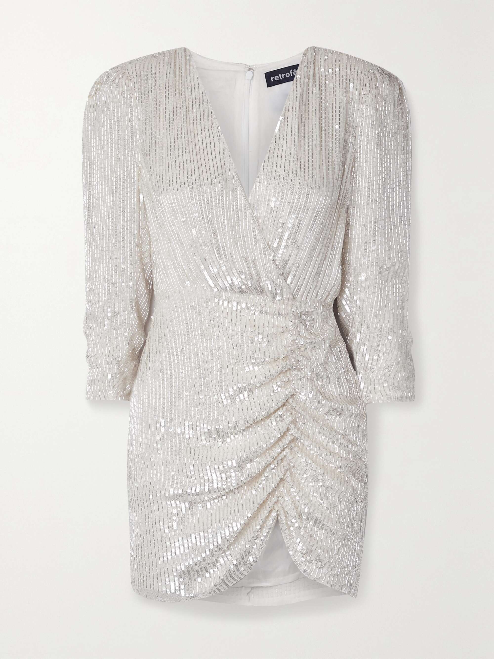 Embellished chiffon hotsell mini dress