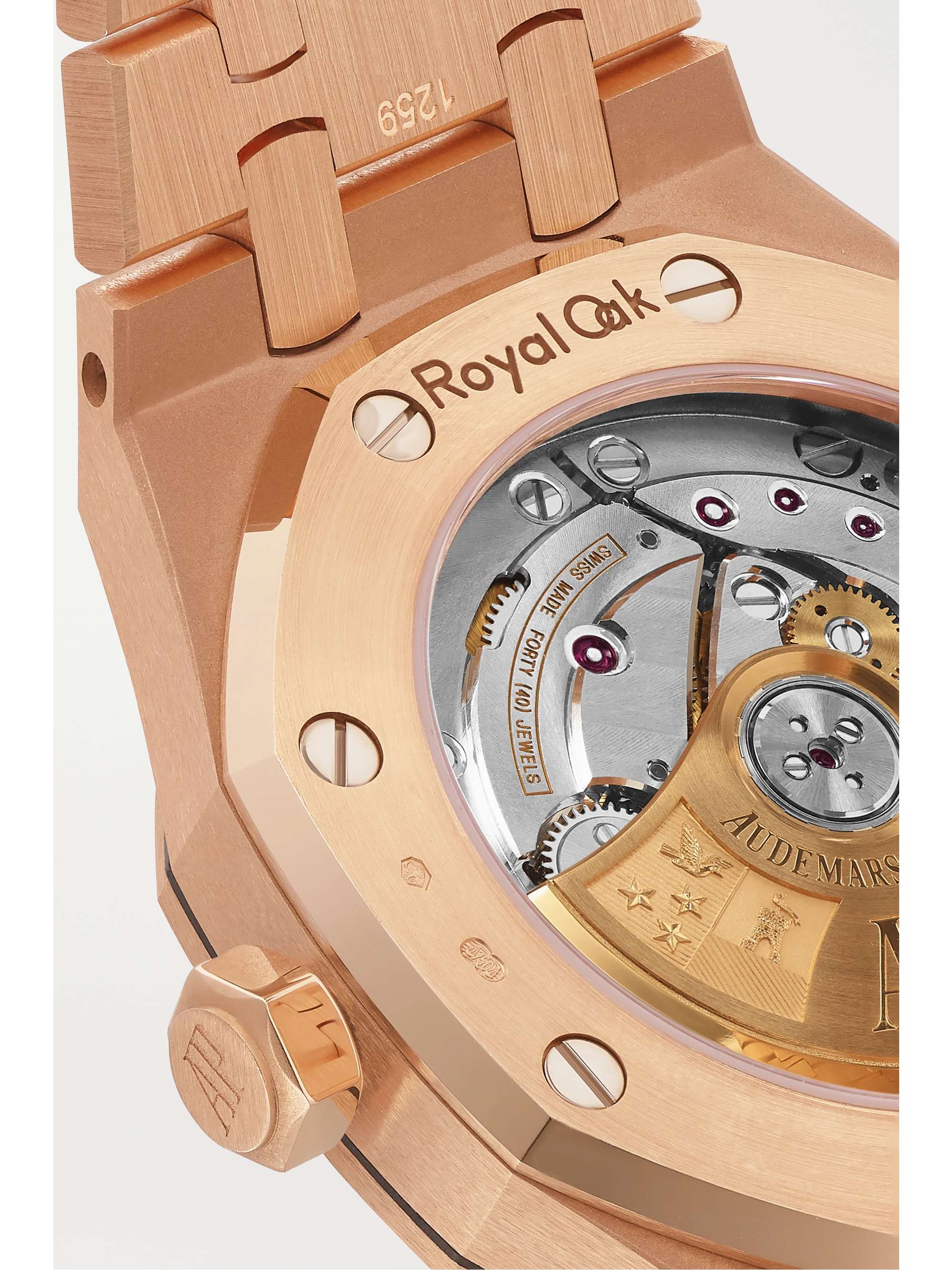 AUDEMARS PIGUET Royal Oak Frosted Gold Automatic 37 mm Uhr aus gehämmertem 18 Karat Roségold