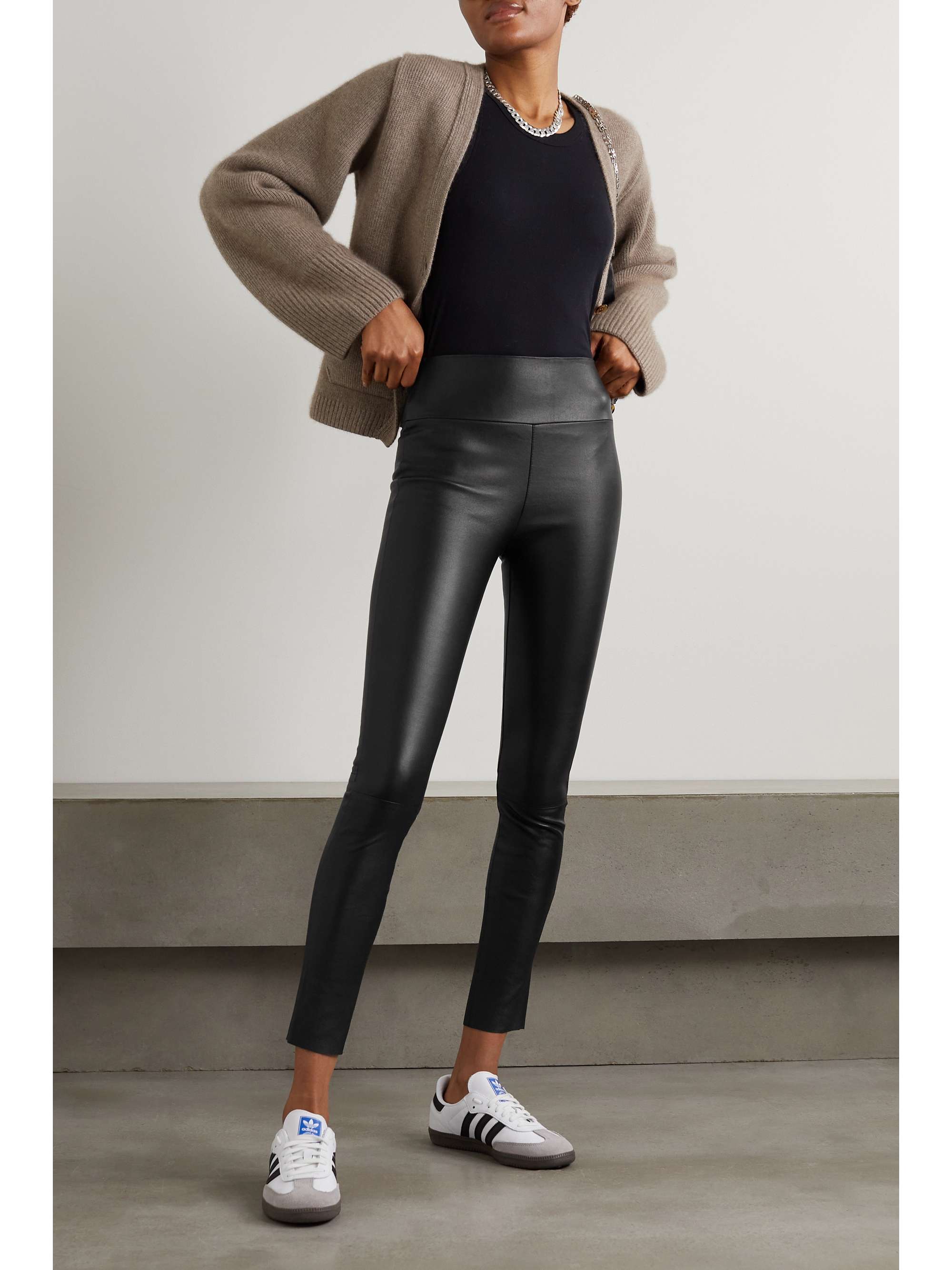 SPRWMN Camouflage-print suede leggings
