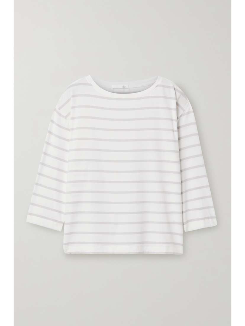 Skin Mathilde Striped Stretch-jersey Top