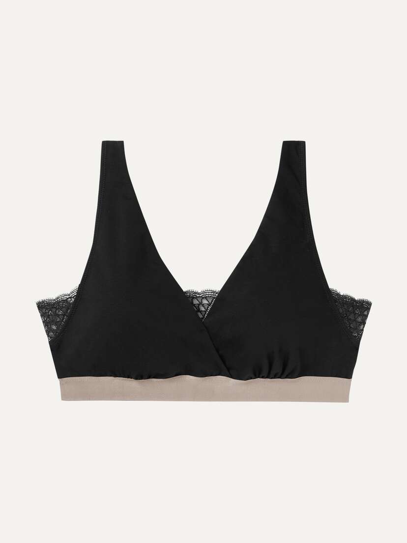 SIX Florence Stretch-cotton And Lace Maternity Bra