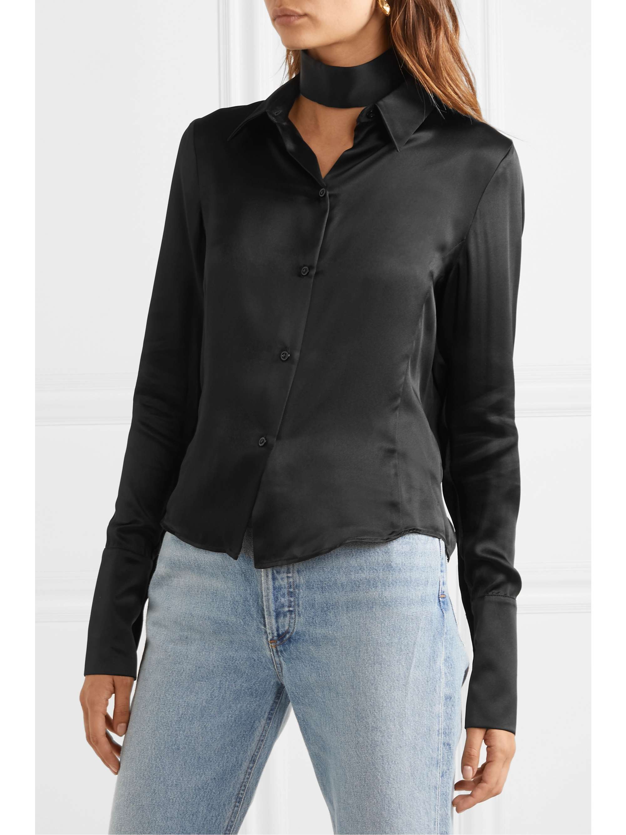 ORSEUND IRIS Silk-satin shirt