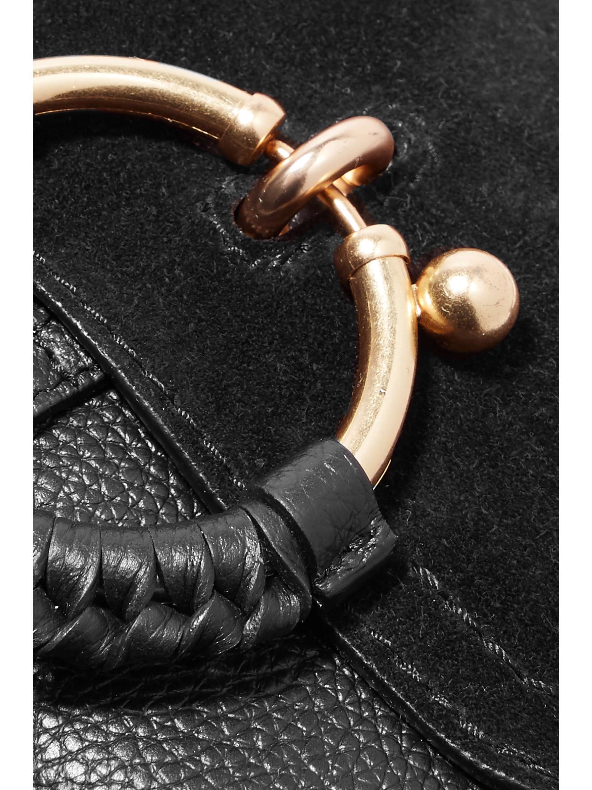 SEE BY CHLOÉ Joan mini textured-leather and suede shoulder bag