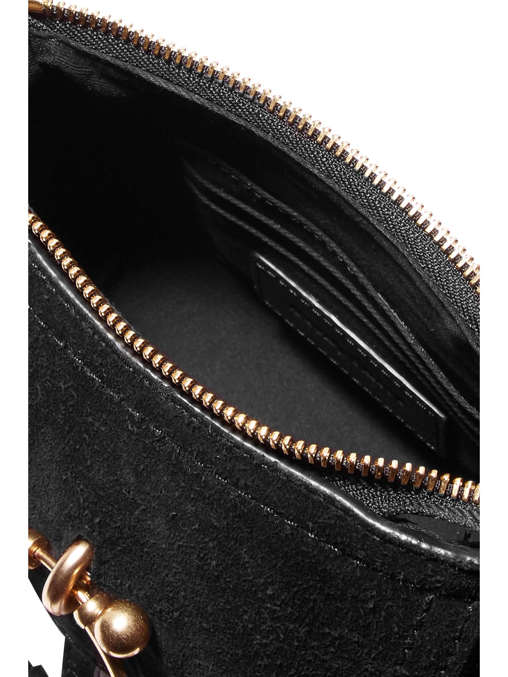 SEE BY CHLOÉ Joan mini textured-leather and suede shoulder bag
