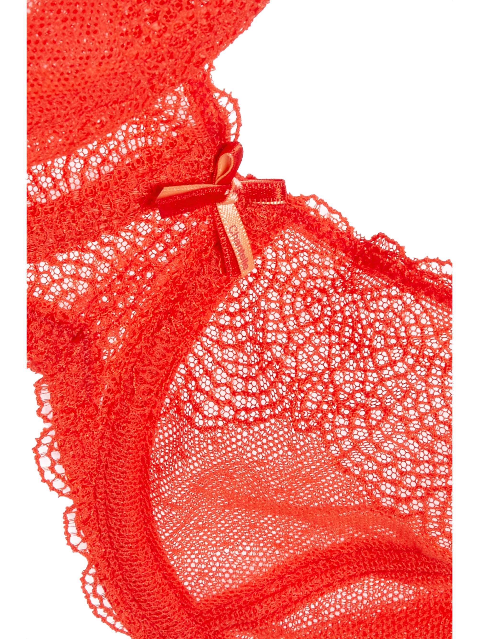 CHANTELLE Le Marais stretch-lace and point d'esprit underwired balconette bra