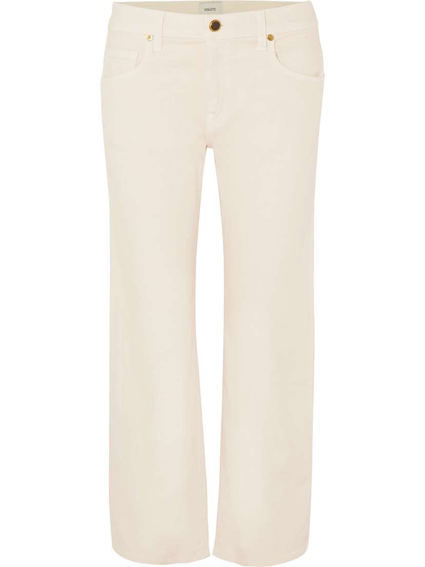 Khaite Wendall Cropped Mid-rise Flared Jeans
