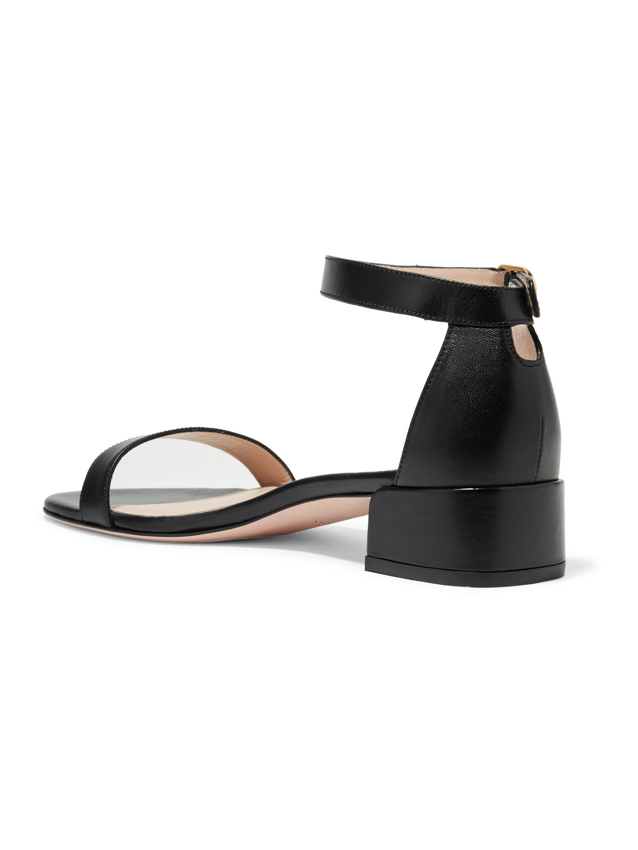 Stuart Weitzman Nudistjune Leather Sandals In Black | ModeSens