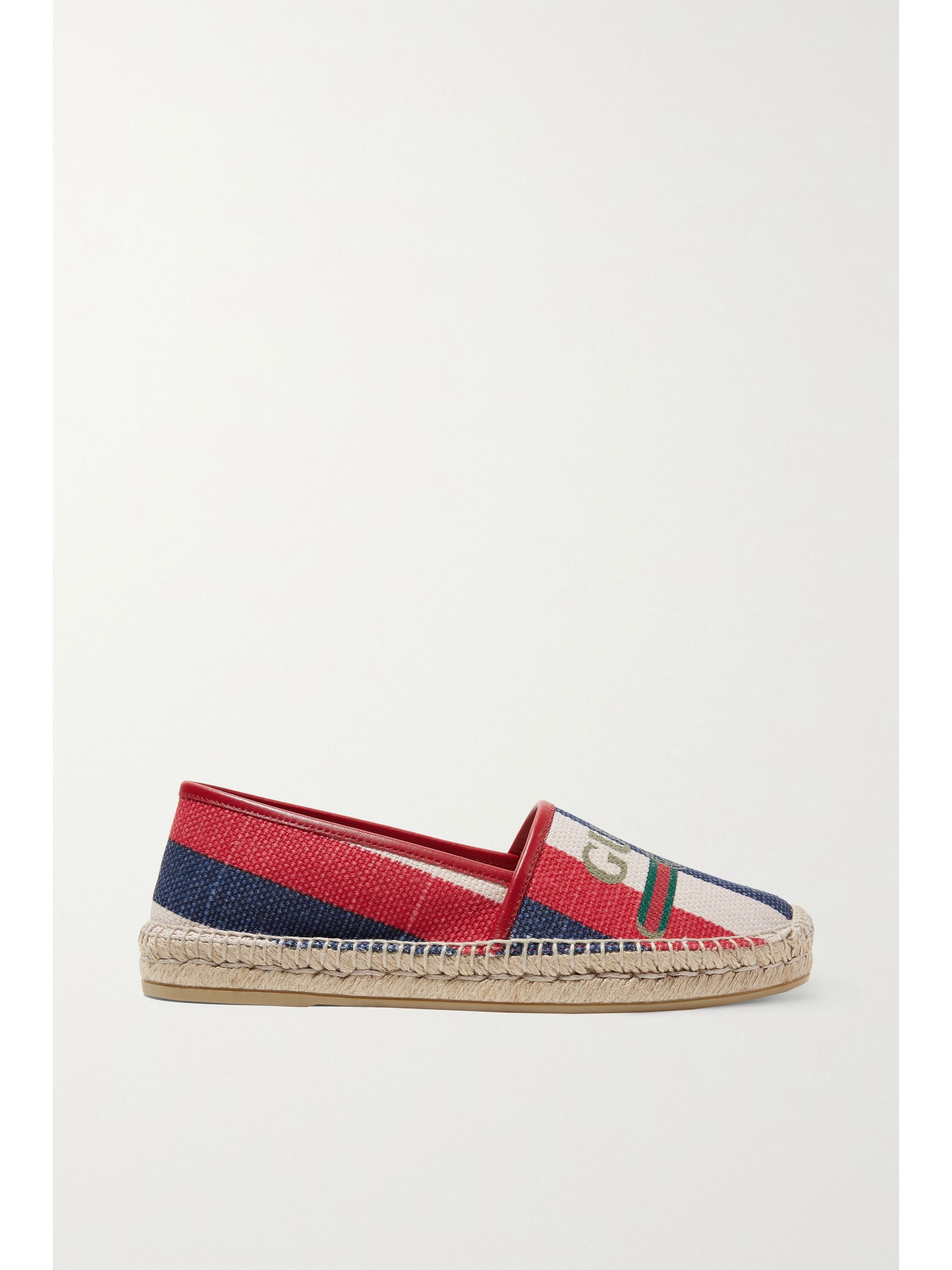 gucci red leather espadrilles