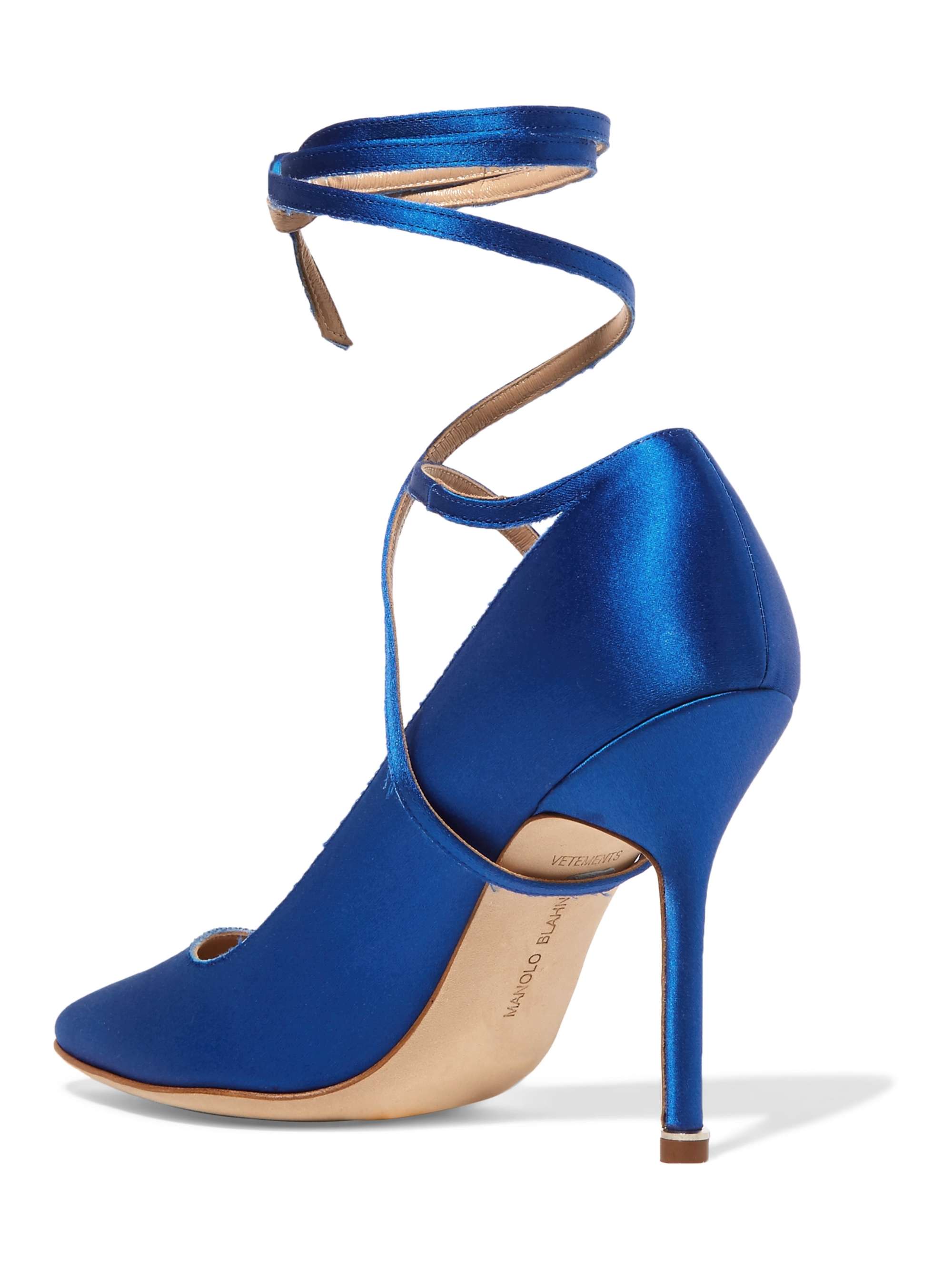 VETEMENTS + Manolo Blahnik satin pumps