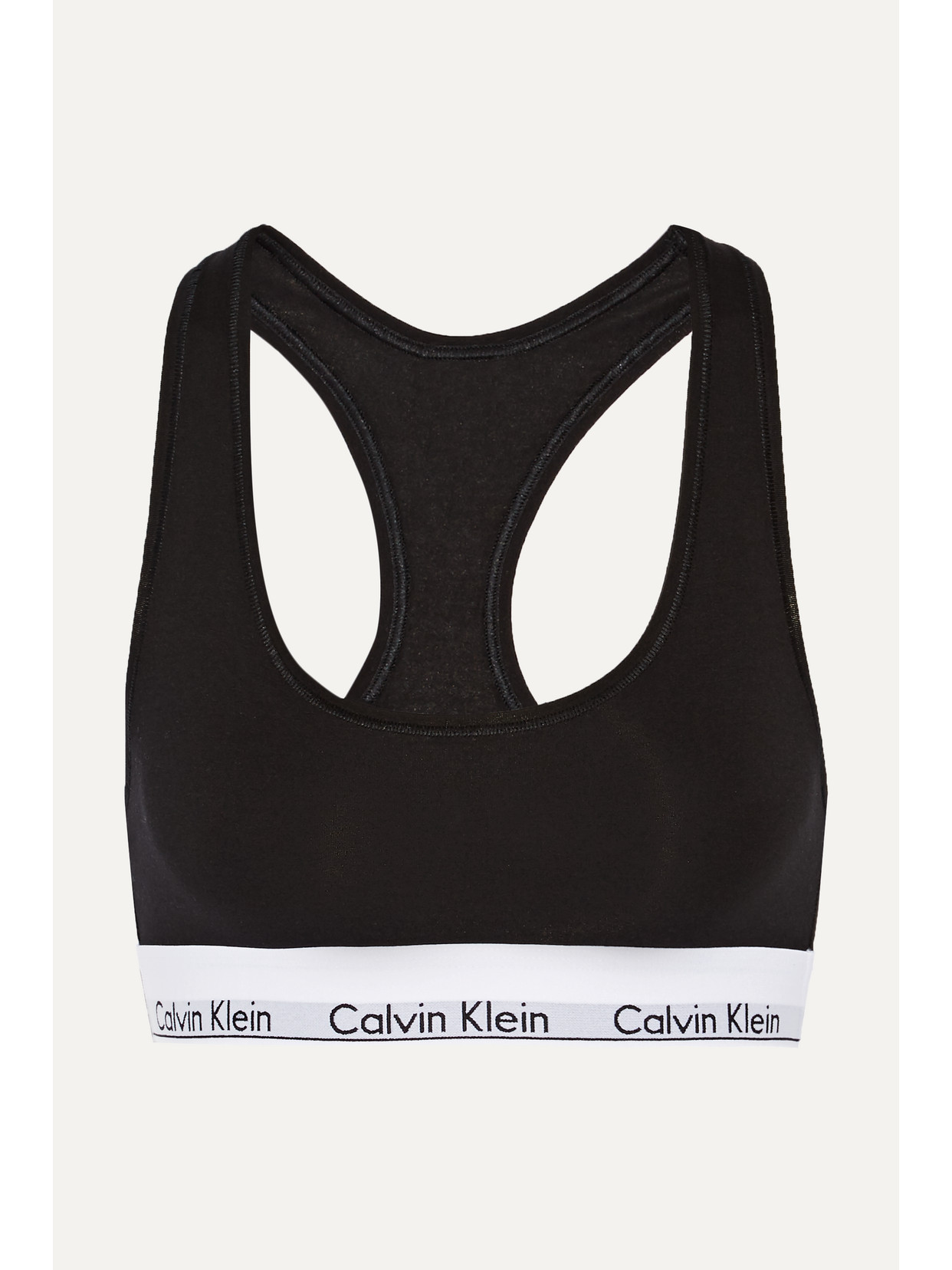 CALVIN KLEIN UNDERWEAR MODERN COTTON STRETCH COTTON-BLEND SOFT-CUP BRA