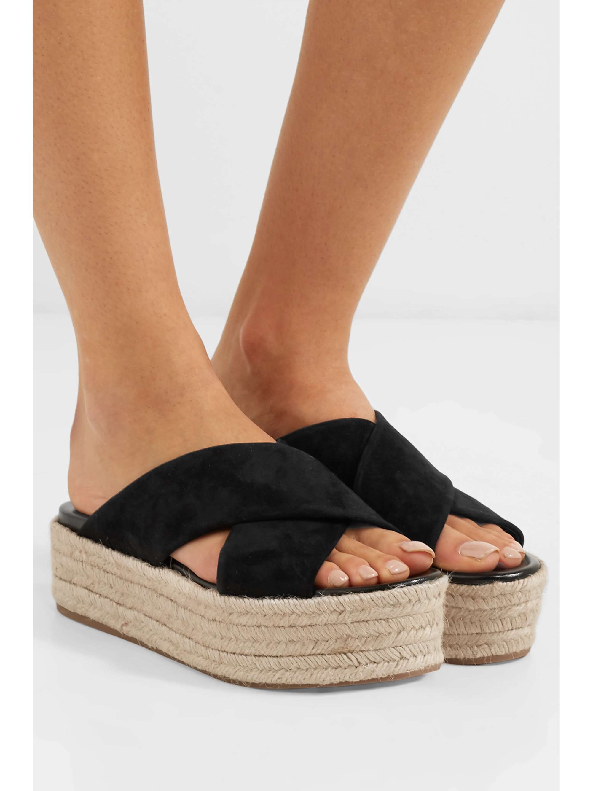 espadrille platform slides