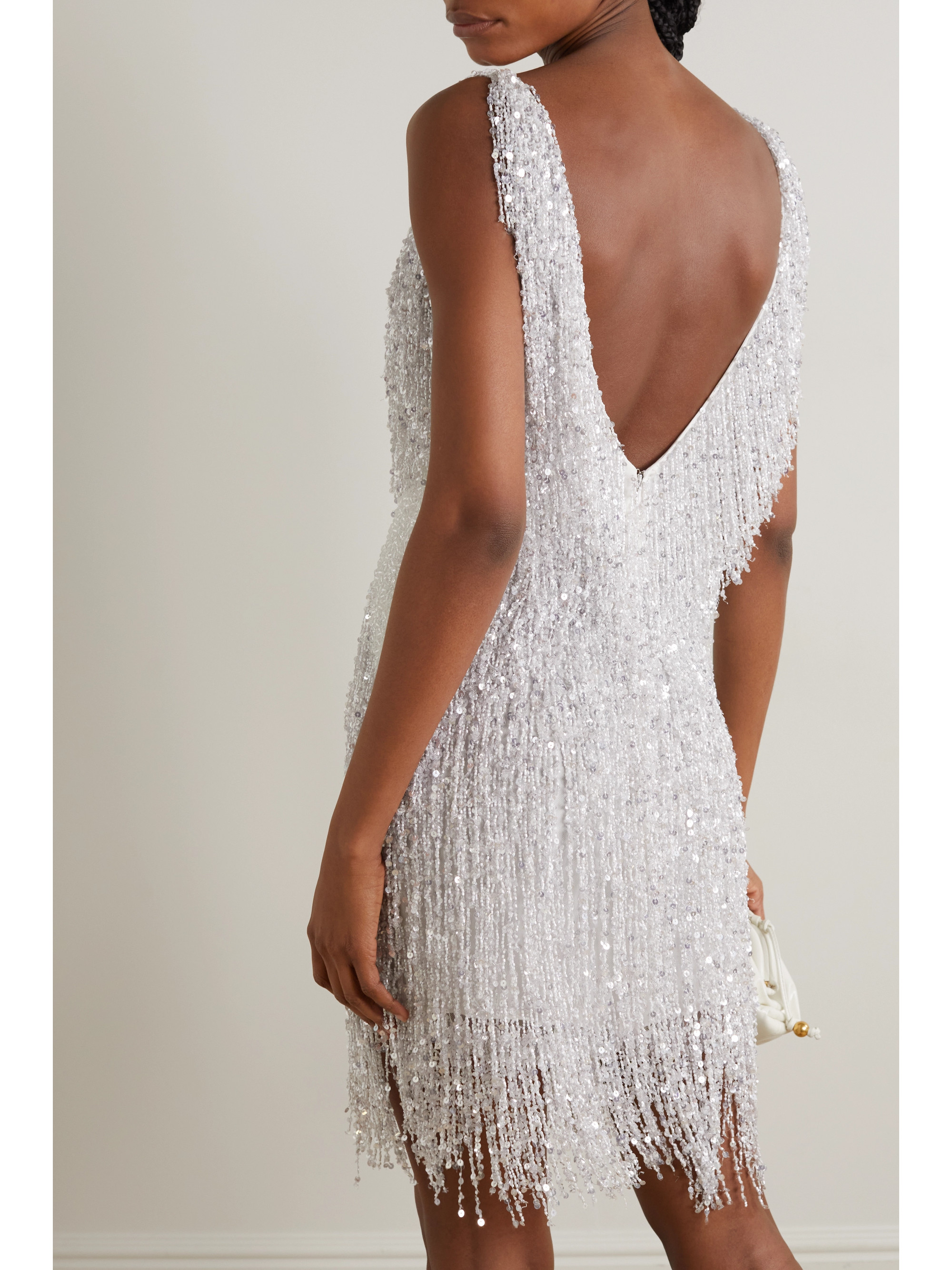 Naeem Khan Gatsby embellished chiffon mini dress