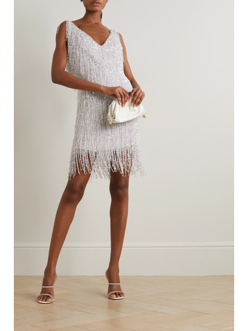 Naeem Khan Gatsby embellished chiffon mini dress