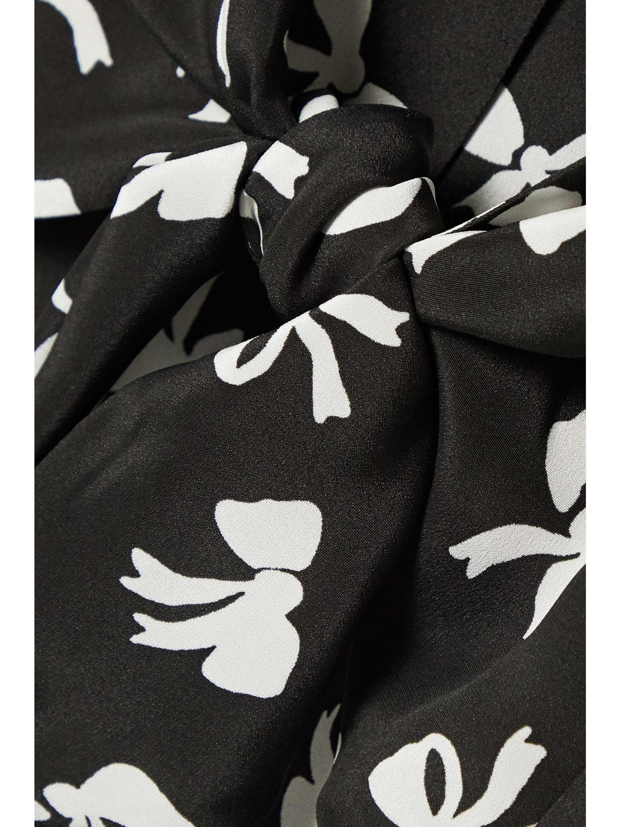 REBECCA DE RAVENEL Zaza tie-detailed printed silk-crepe midi dress