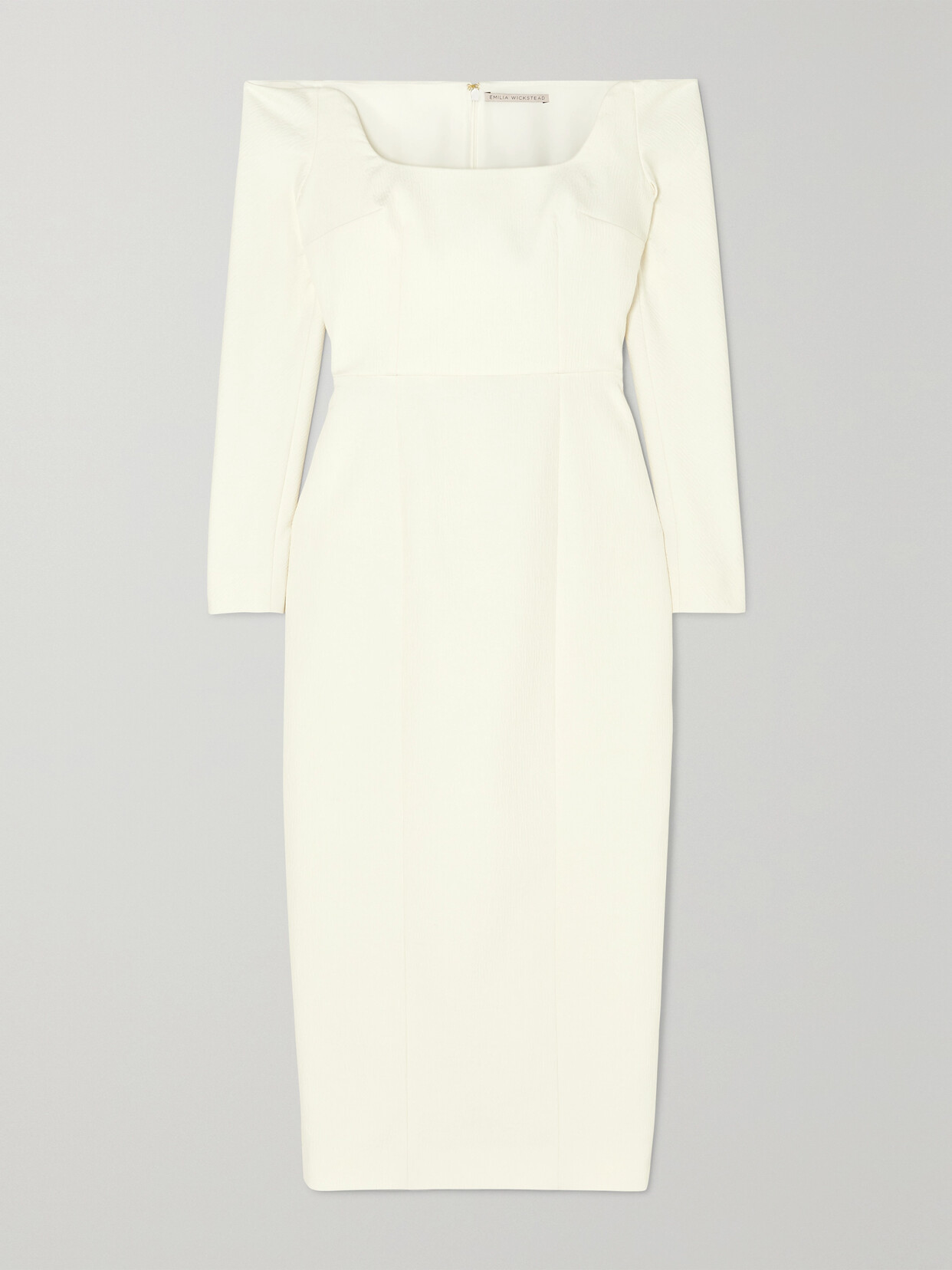 Emilia Wickstead Birch Off-the-shoulder Cloqué Midi Dress - Ivory