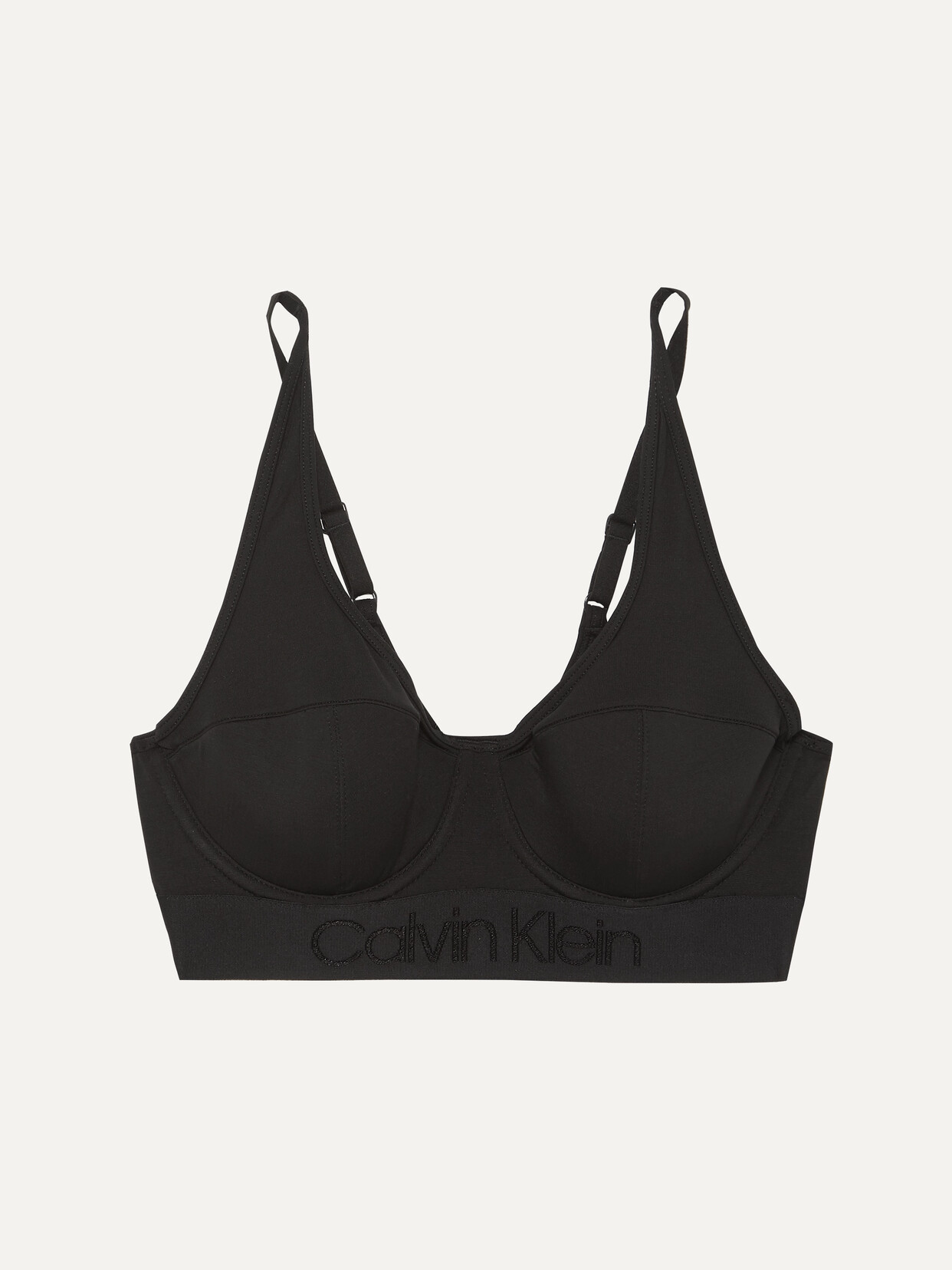 Calvin Klein Underwear Stretch-jersey Underwired Bra In Black