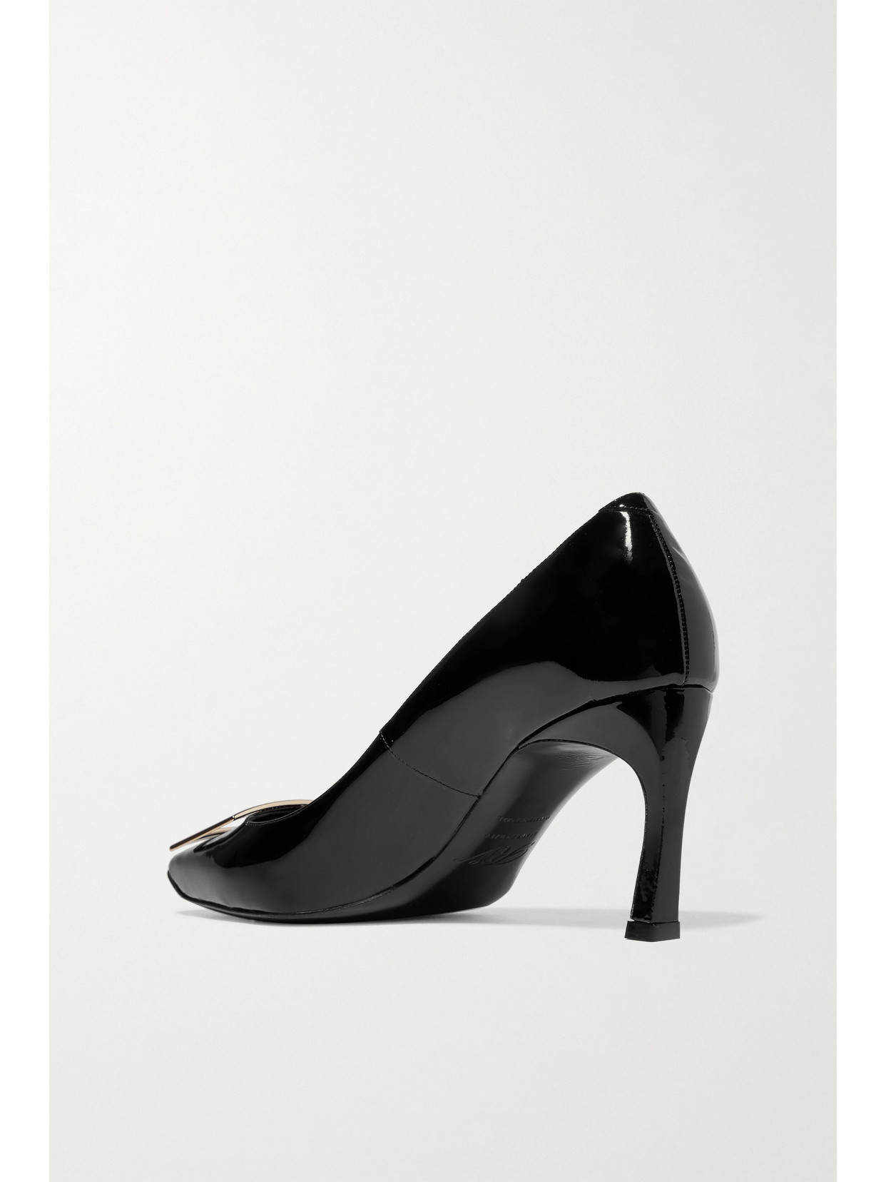 Roger Vivier Belle Vivier Trompette 70 Patent-leather Pumps In Black