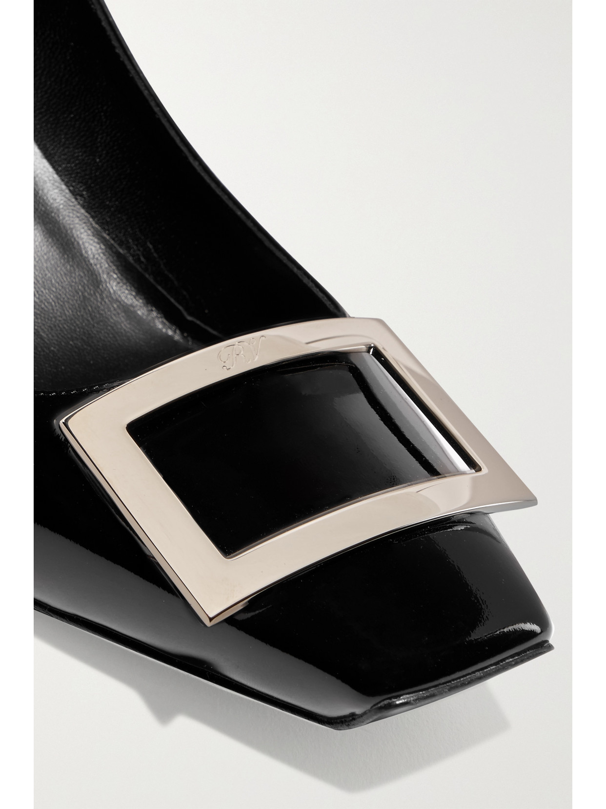 Roger Vivier Belle Vivier Trompette 70 Patent-leather Pumps In Black