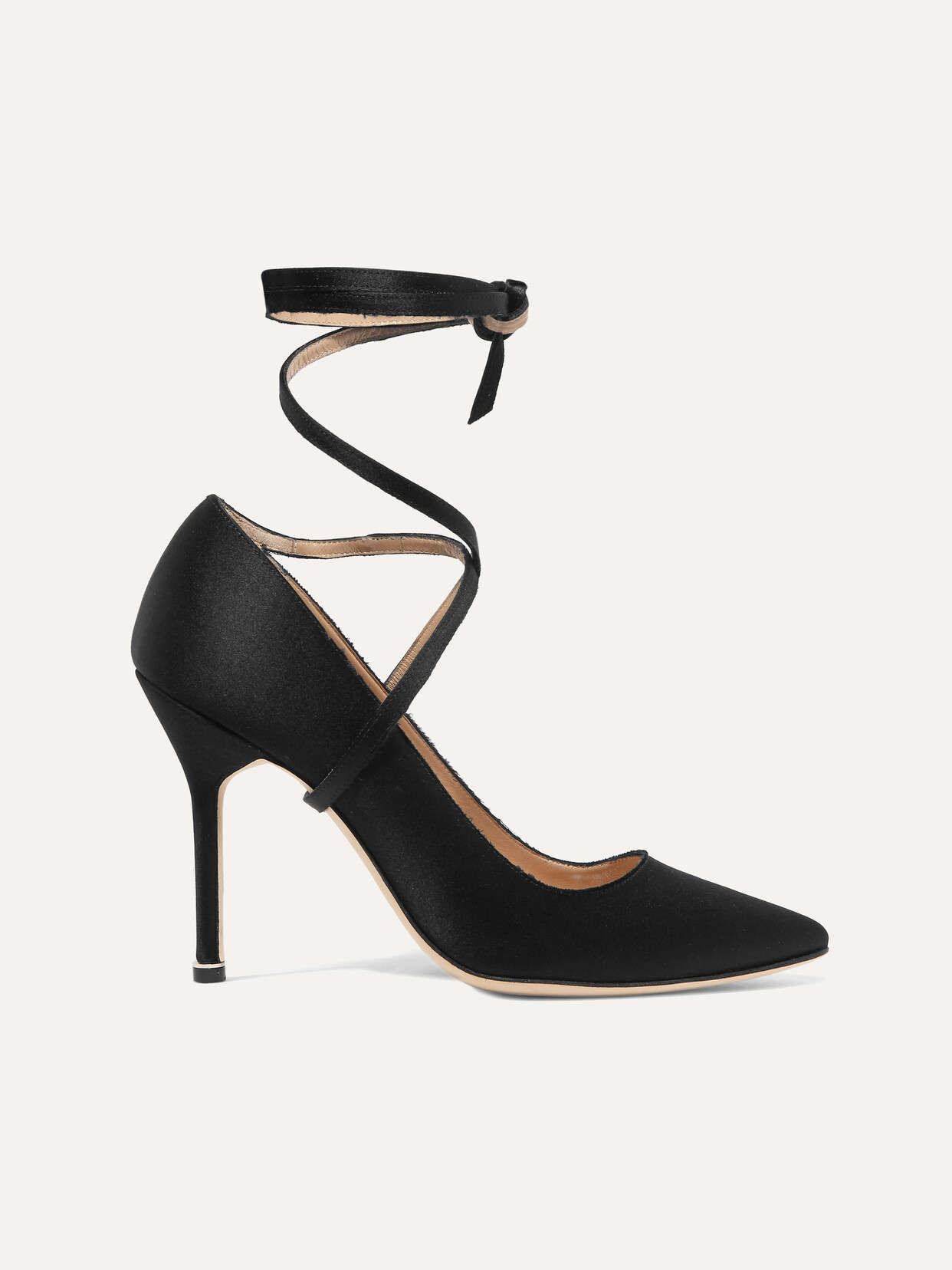 Vetements + Manolo Blahnik Satin Pumps - Black