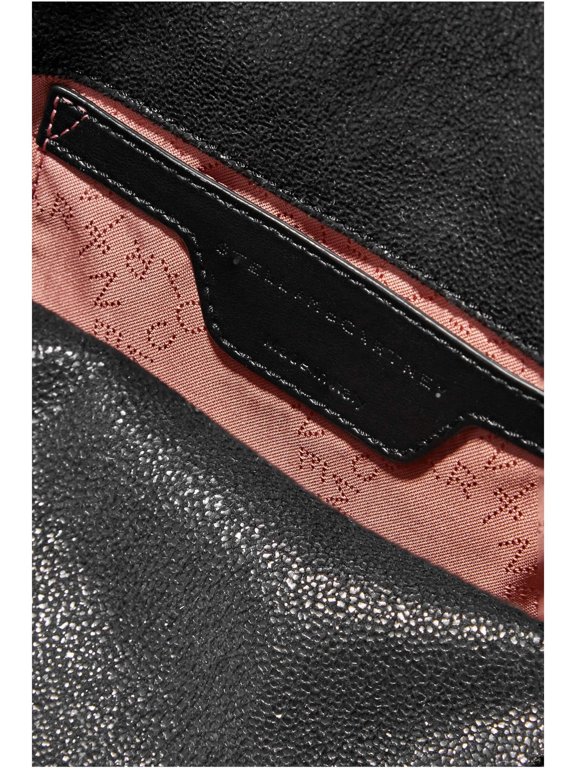STELLA MCCARTNEY The Falabella mini faux brushed-leather shoulder bag