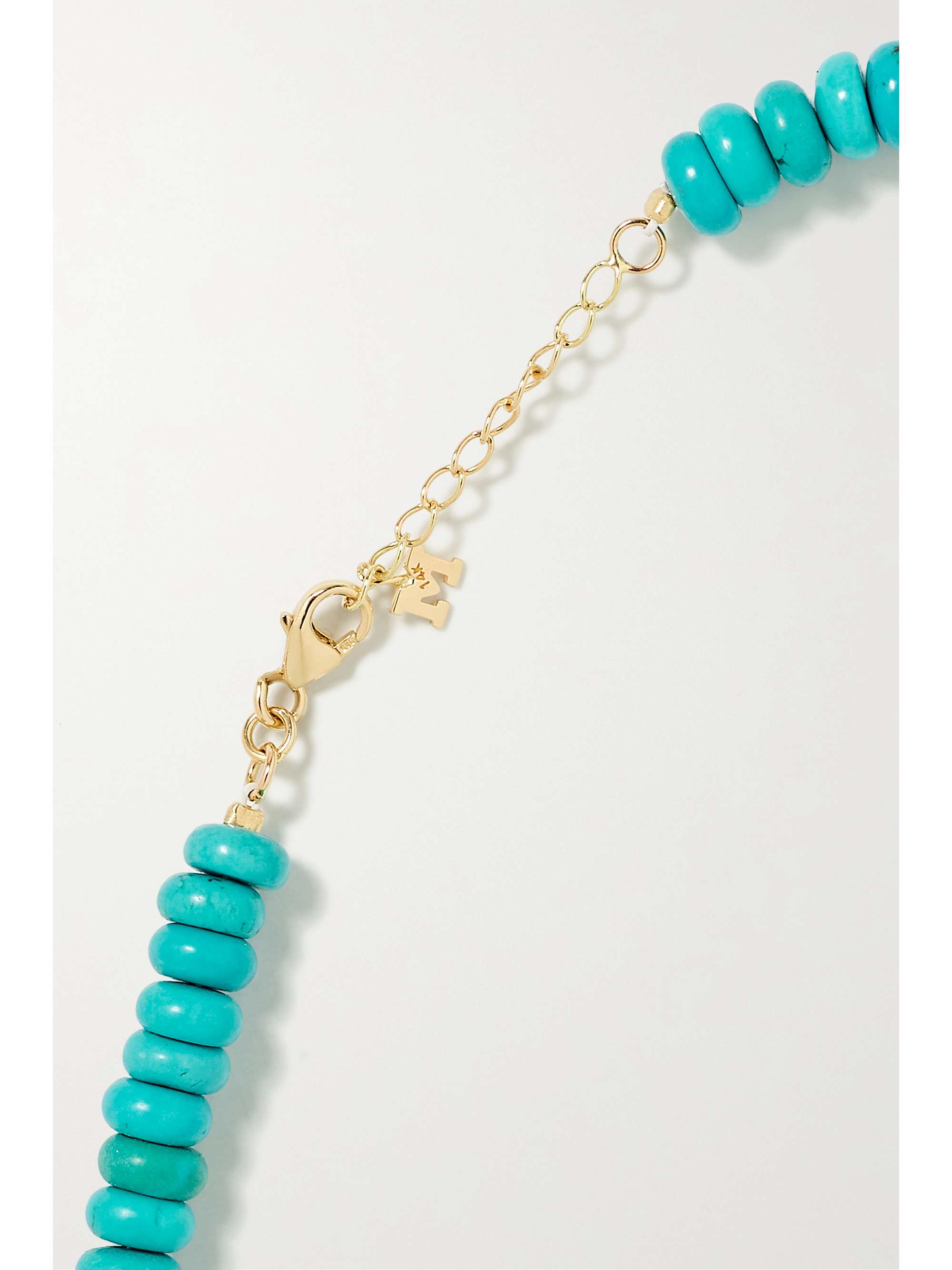 MATEO 14-karat gold, turquoise and diamond bracelet