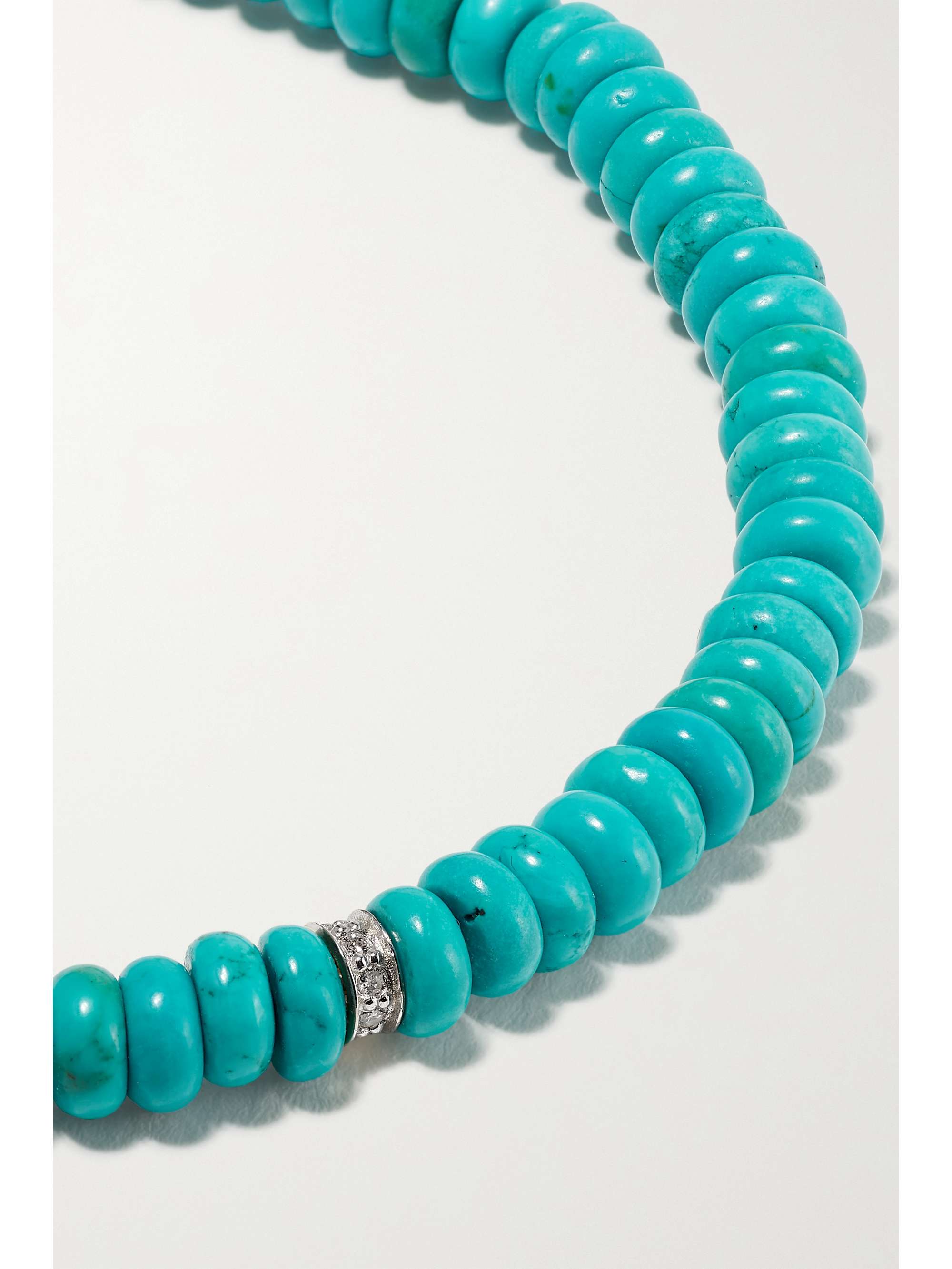 MATEO 14-karat gold, turquoise and diamond bracelet