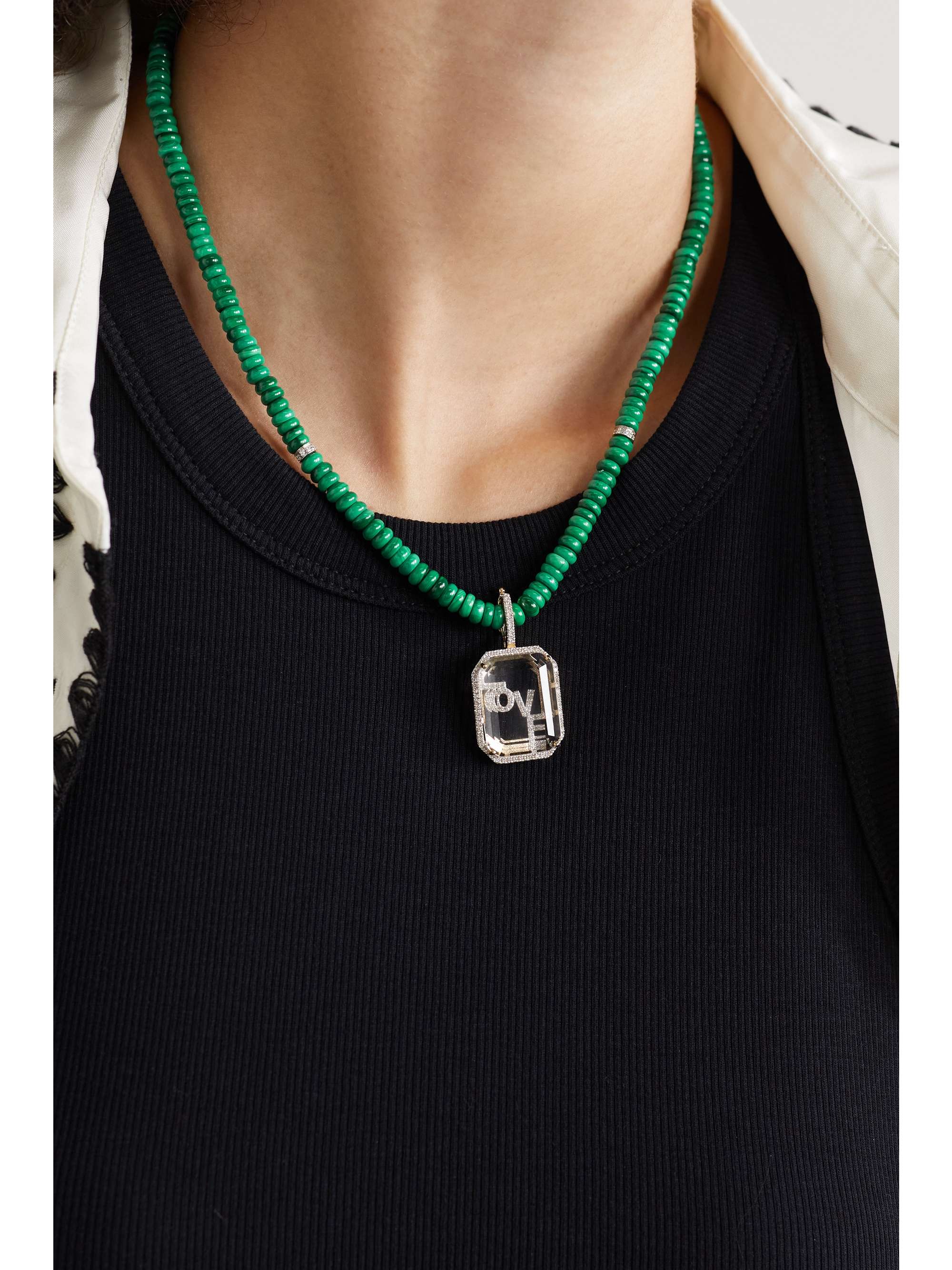 MATEO 14-karat gold multi-stone necklace