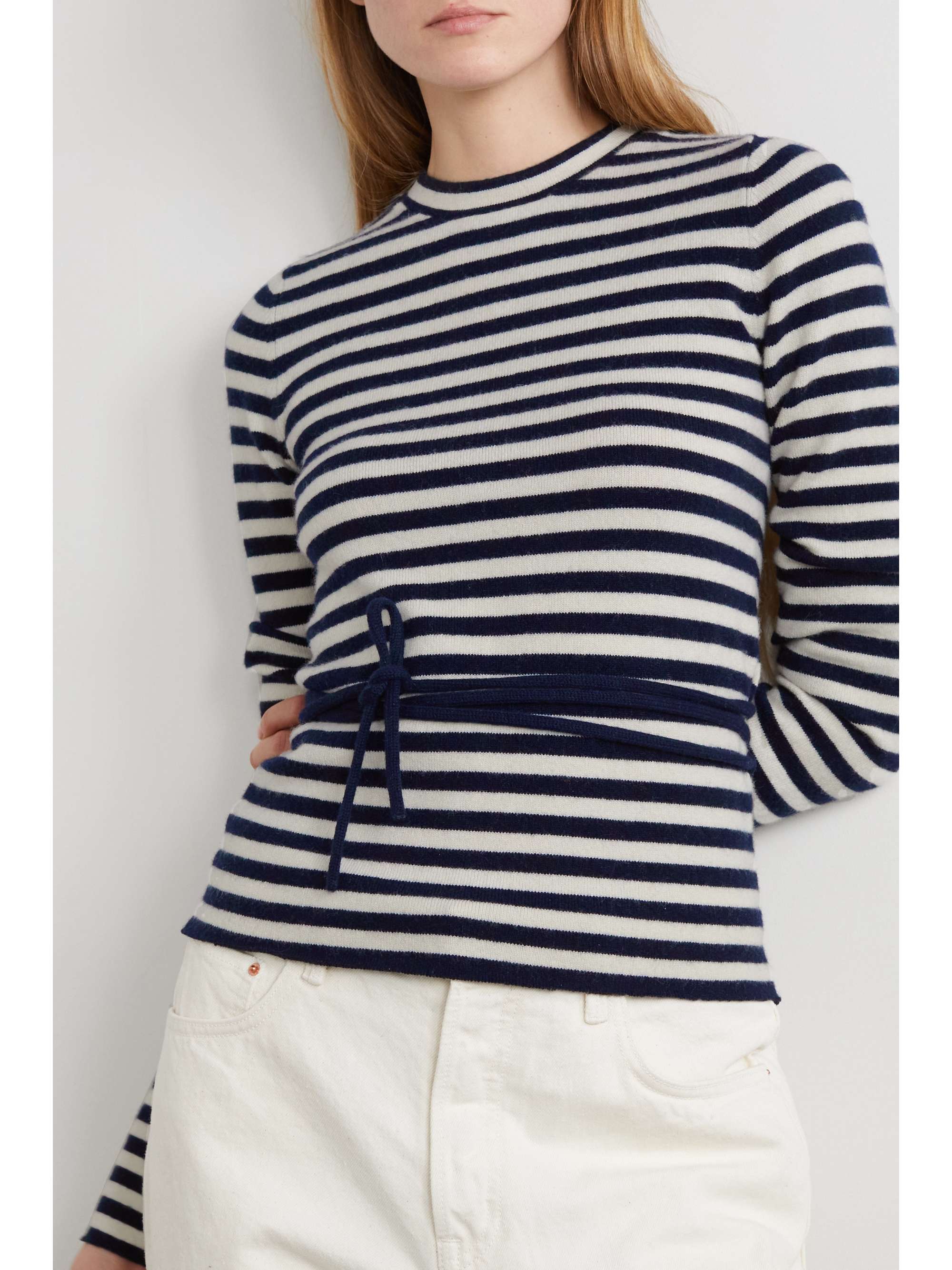 EXTREME CASHMERE N°202 Minus belted cashmere-blend sweater