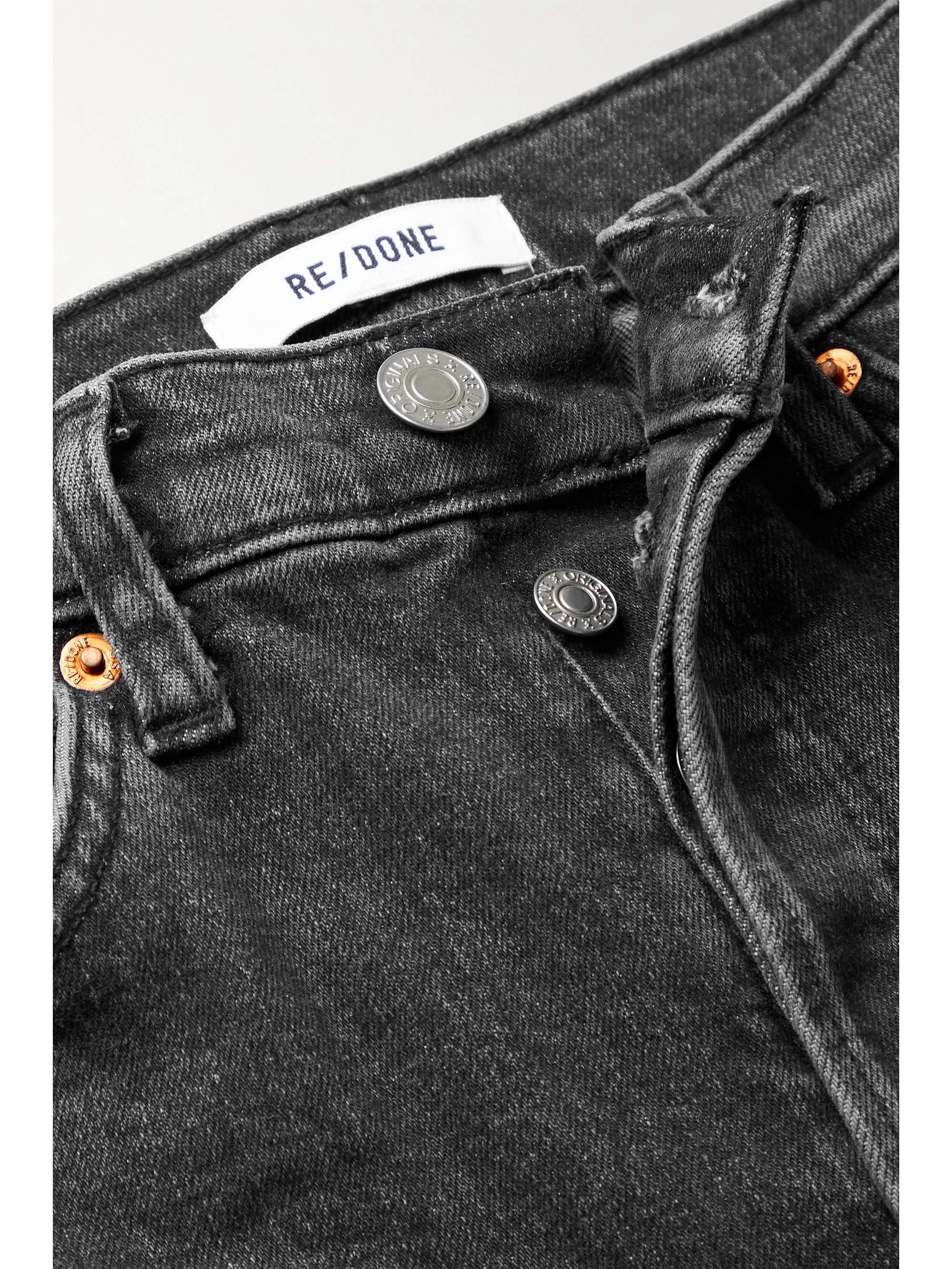 RE/DONE 90s High-Rise Ankle Crop distressed skinny jeans
